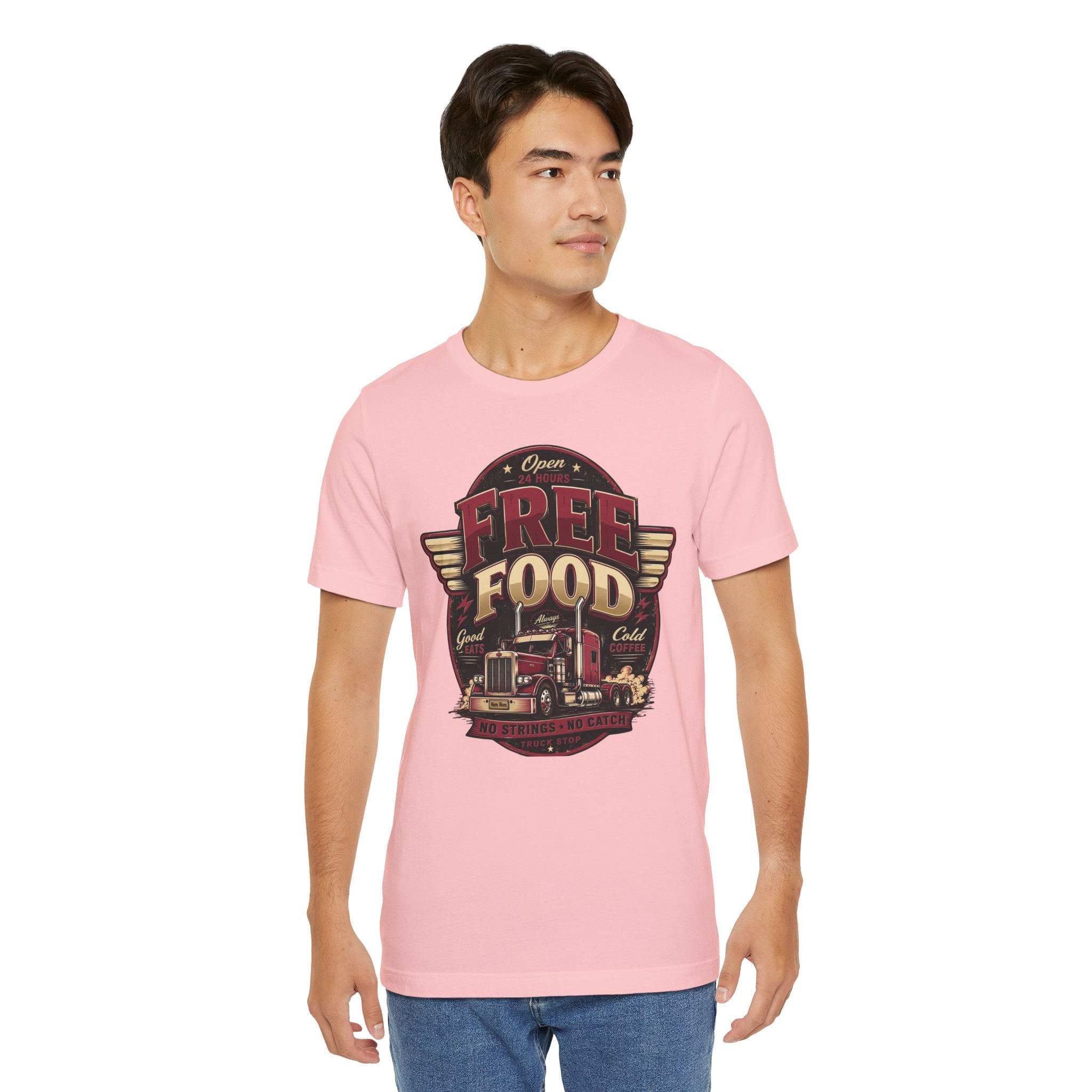 Funny "Free Food" Food Truck T-Shirt Perfect for Dad or Husband