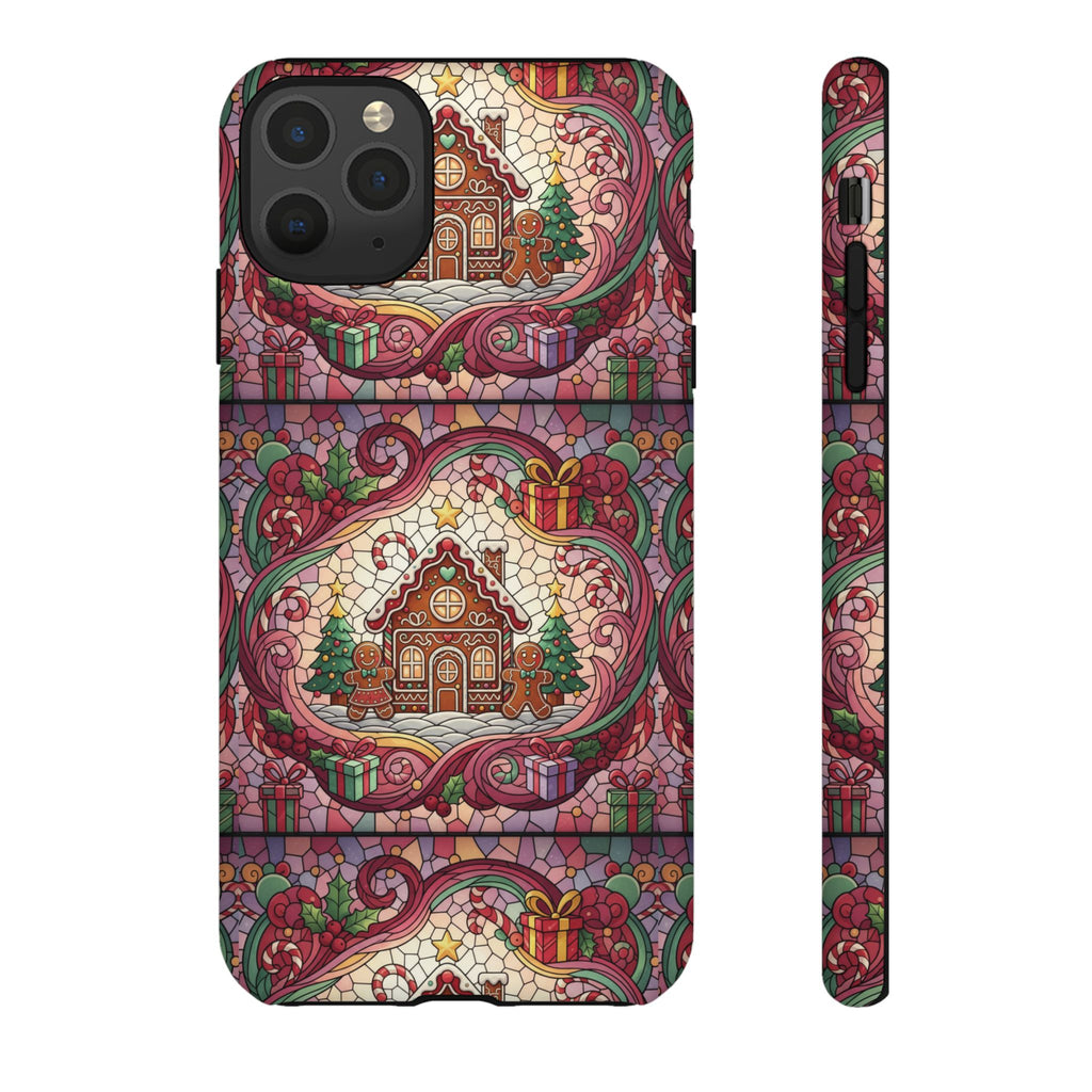 iPhone Case 17, 16  Gingerbread Stained Glass Tough Case Samsung perfect phone case