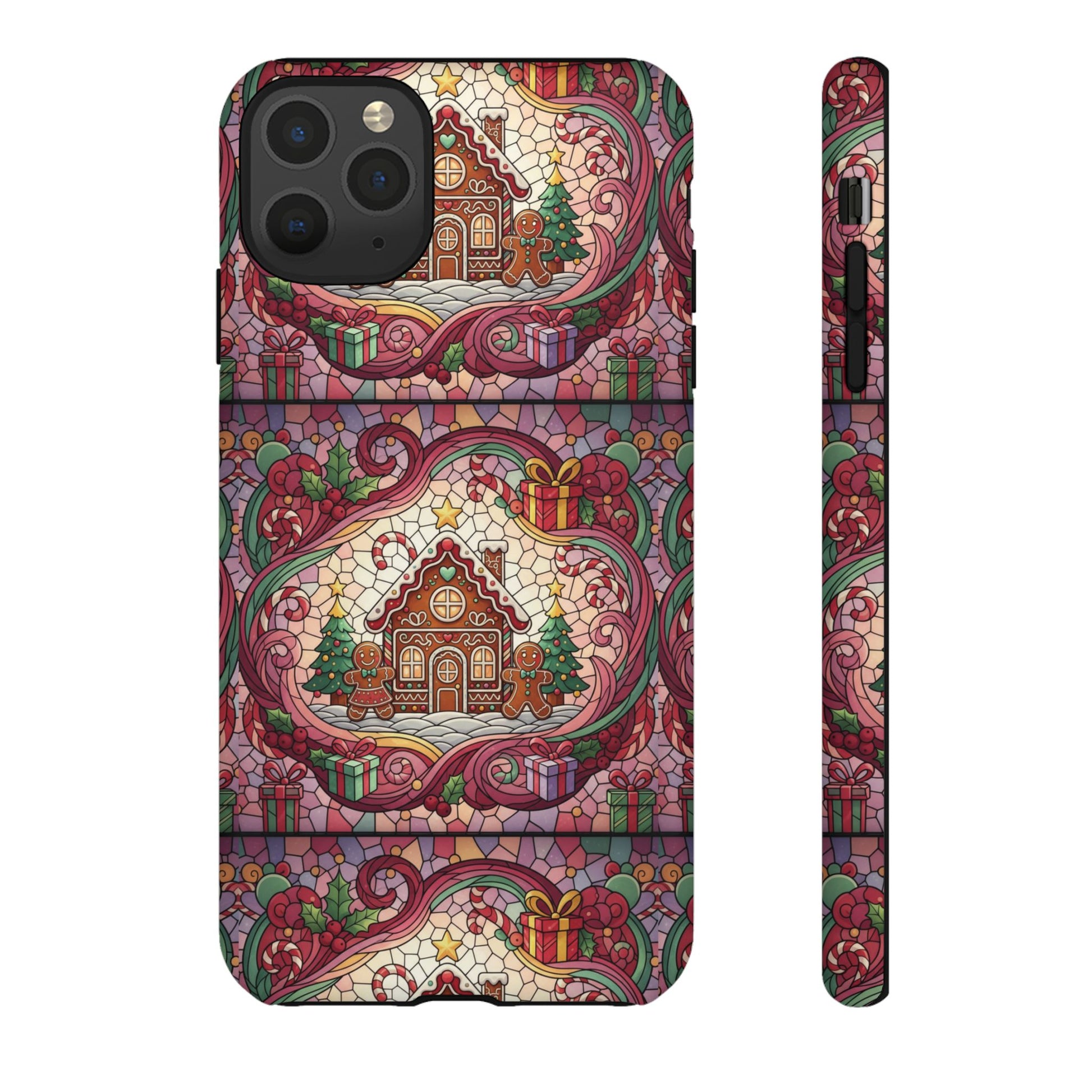 iPhone Case 17, 16  Gingerbread Stained Glass Tough Case Samsung perfect phone case