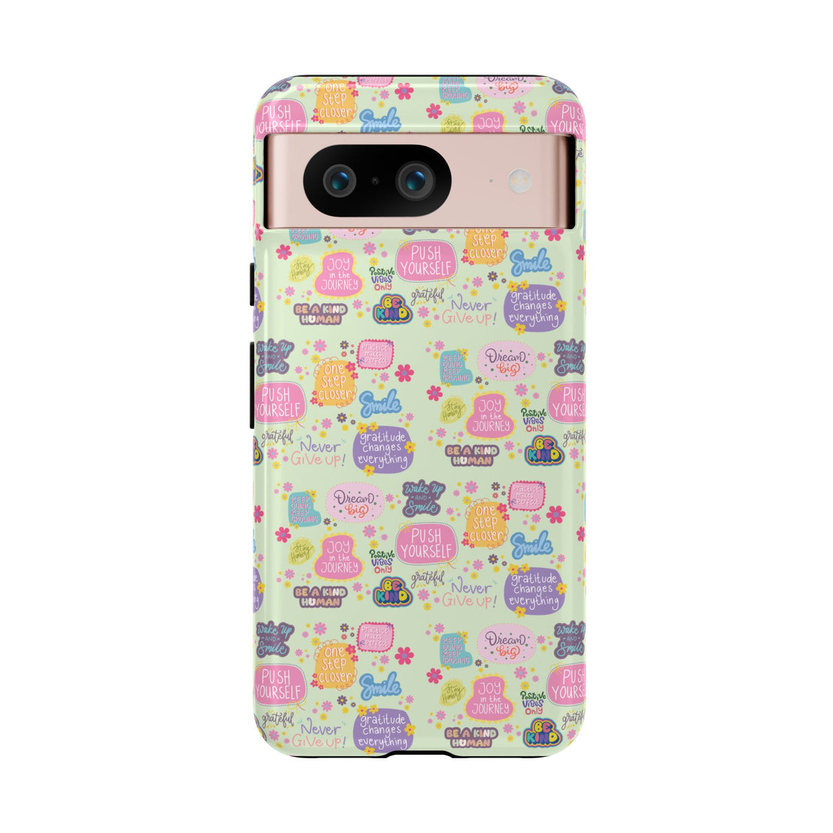 Good Vibes Only Protective Phone Case  Shockproof Slim Aesthetic Motivational Quote Cover, Positive Affirmation Gift for Mom, Teens & Besties | iPhone & Galaxy