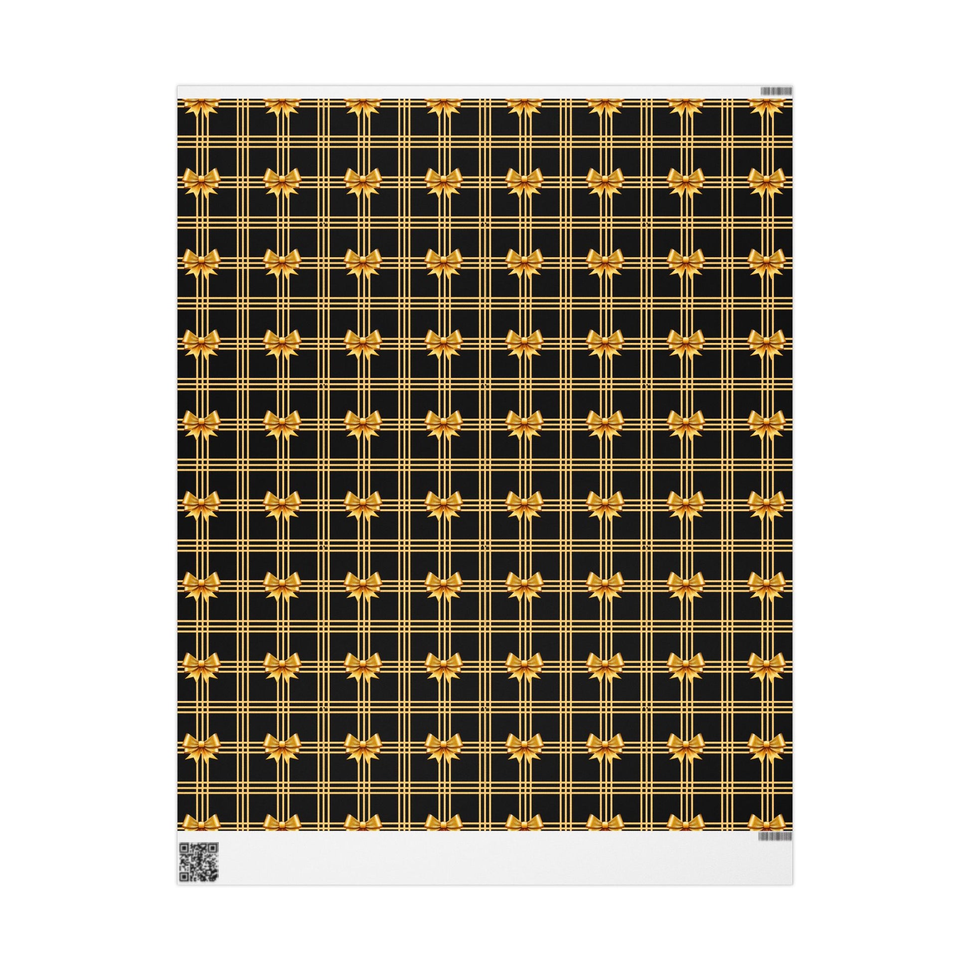 Black and Gold Bows Wrapping Paper Luxury Lover's Wrapping Paper Collection Festive Perfect for Wedding Holiday Decor – Premium Quality
