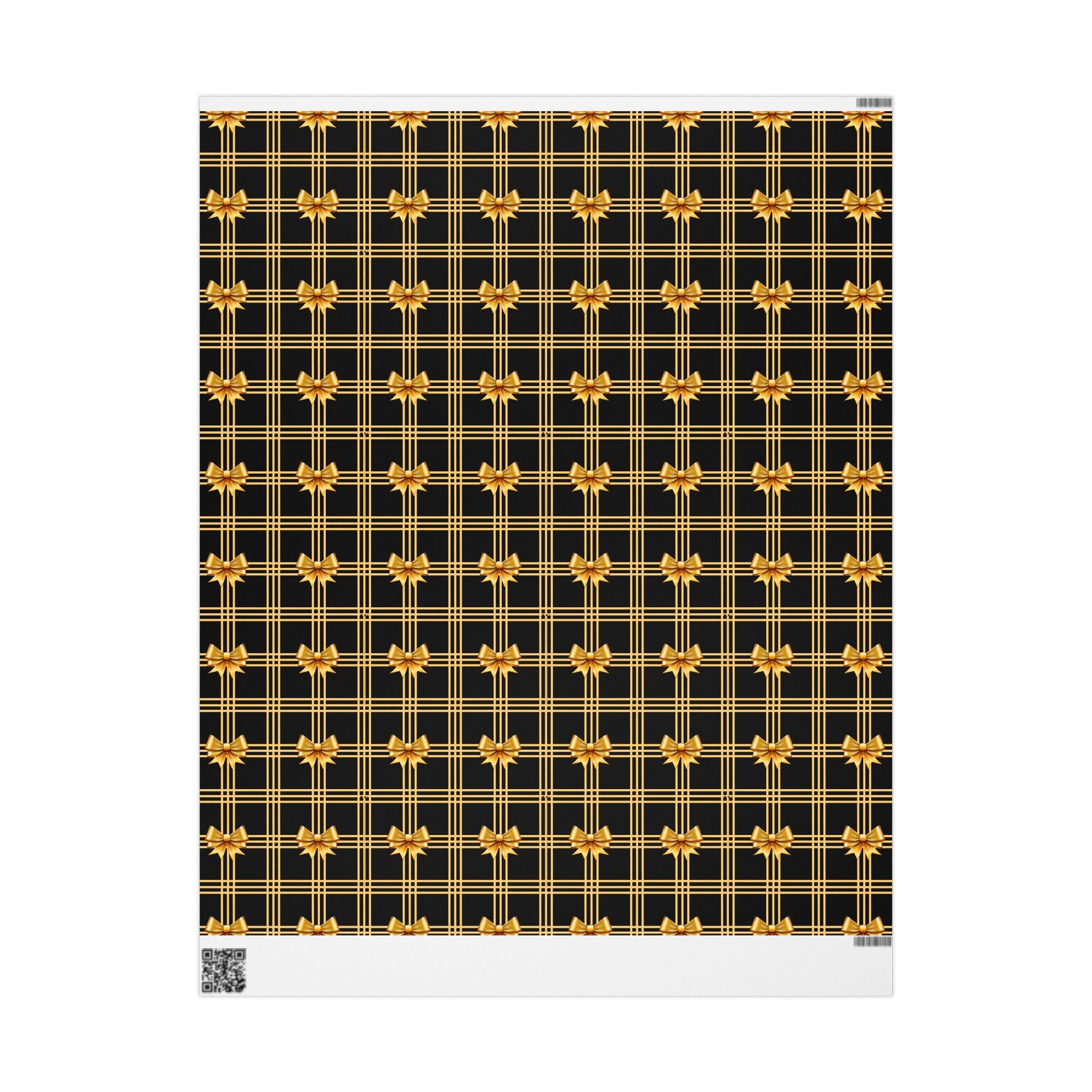 Black and Gold Bows Wrapping Paper Luxury Lover's Wrapping Paper Collection Festive Perfect for Wedding Holiday Decor – Premium Quality