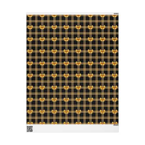 Black and Gold Bows Wrapping Paper Luxury Lover's Wrapping Paper Collection Festive Perfect for Wedding Holiday Decor – Premium Quality