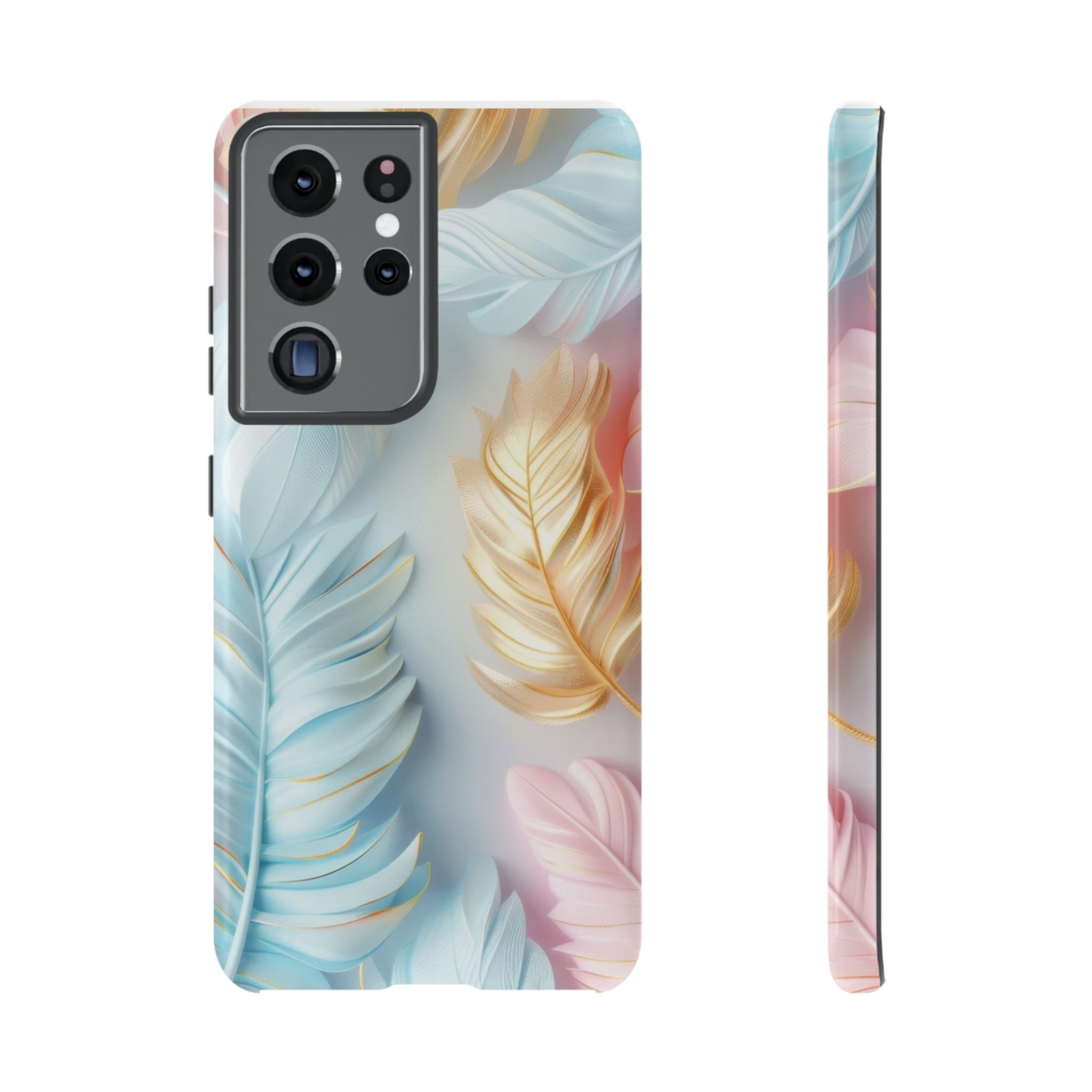 Pastel Feathers Protective Phone Case Gift for Her Phone 15, Samsung iPhone Samsung Gift for Her Case iPhone 15, Samsung iPhone Samsung Accessory Gift for Her