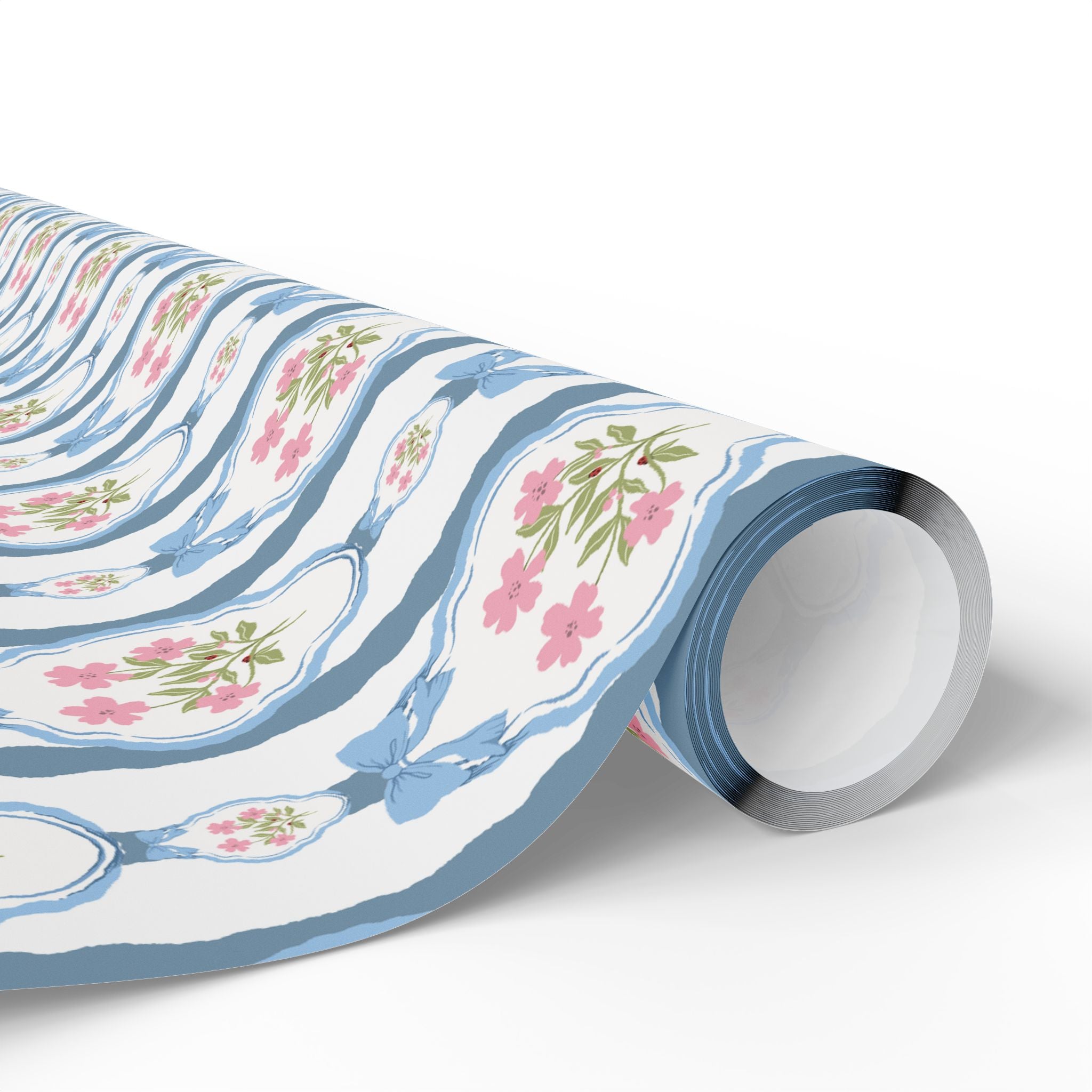 Romantic Vintage Pink Bows Wrapping Paper — Anniversary & Valentine Gift Wrap