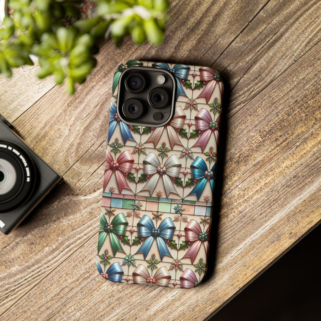 Coquette Bows Pastel Phone Case for iPhone 17 ,  15 14 13 12  21 23 Samsung, and Pixel | Stylish Protective Cover Gift for Her Perfect for Floral Lover