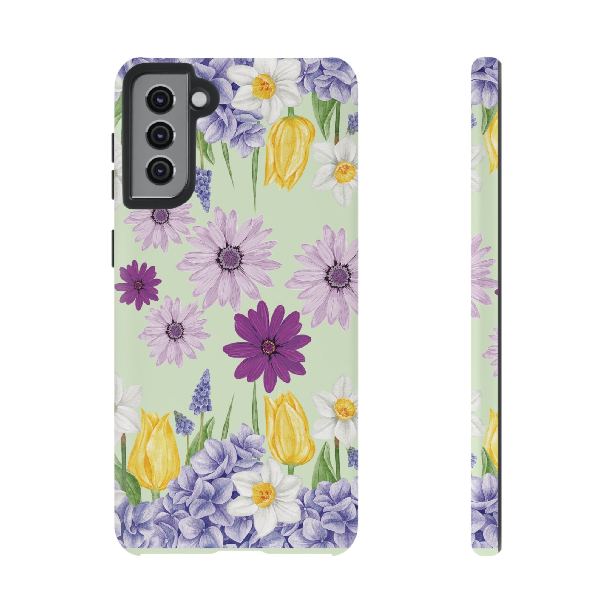 Lavender Yellow Flower Phone Case – Stylish Protective Cover for iPhone & Samsung, Botanical Design, Perfect Gift for Spring & Everyday Elegance