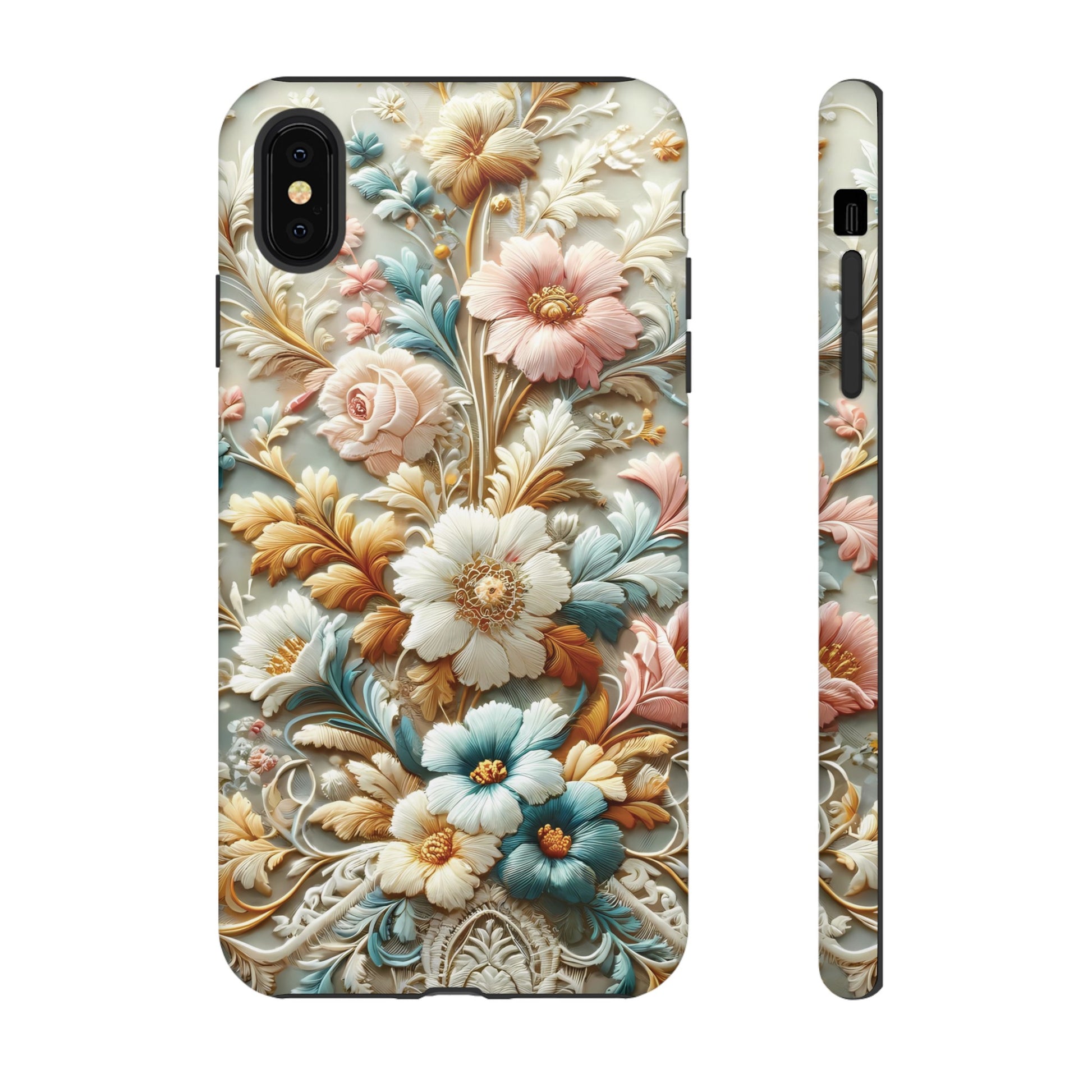 3D Elegant Faux Flowers Phone Case Stylish & Durable for iPhone Samsung Gift iPhone 15, 14, 13 Samsung Pixel Gift for Mom Accessory Gift for Her