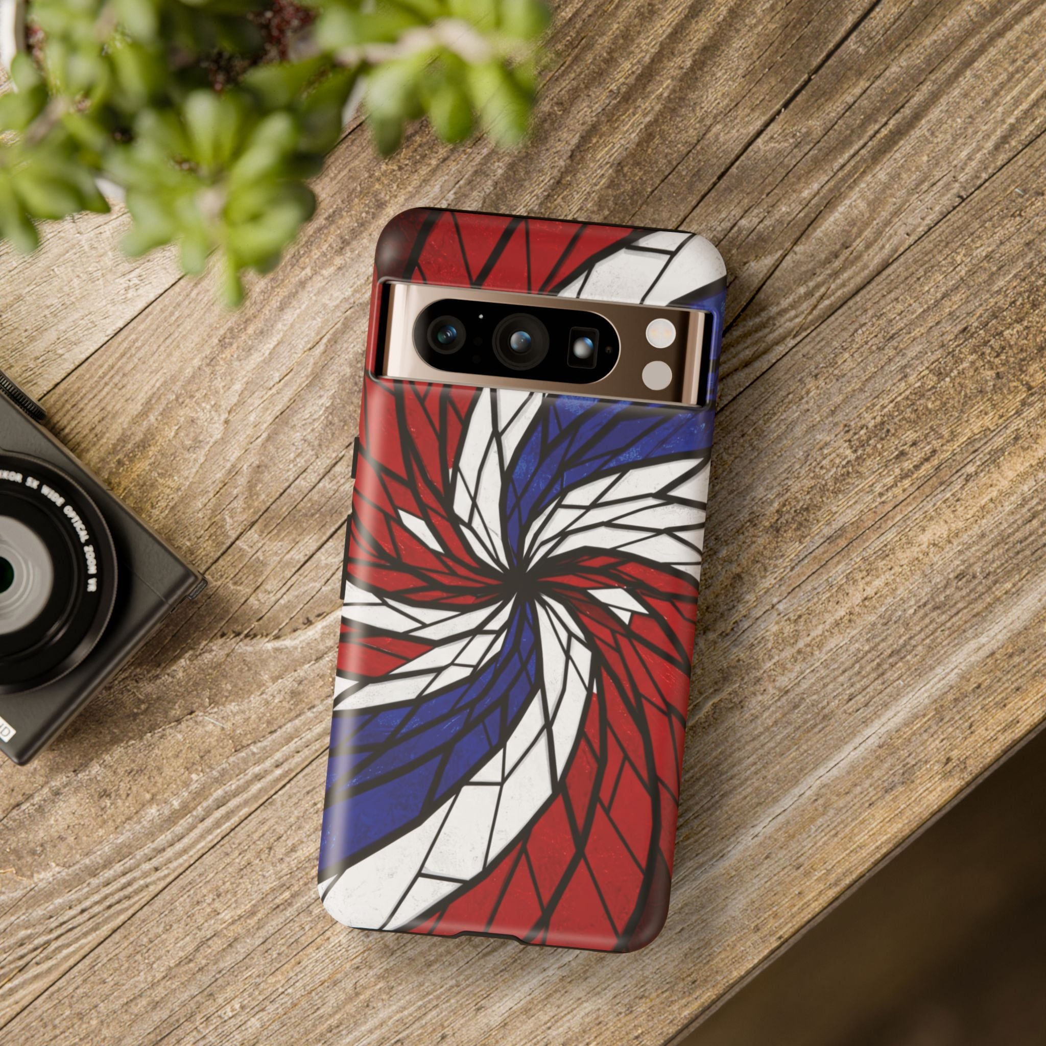 Patriotic Red White & Blue Phone Case – USA Flag Design, Independence Day Gift, Protective Cover for iPhone, Samsung, Pixel