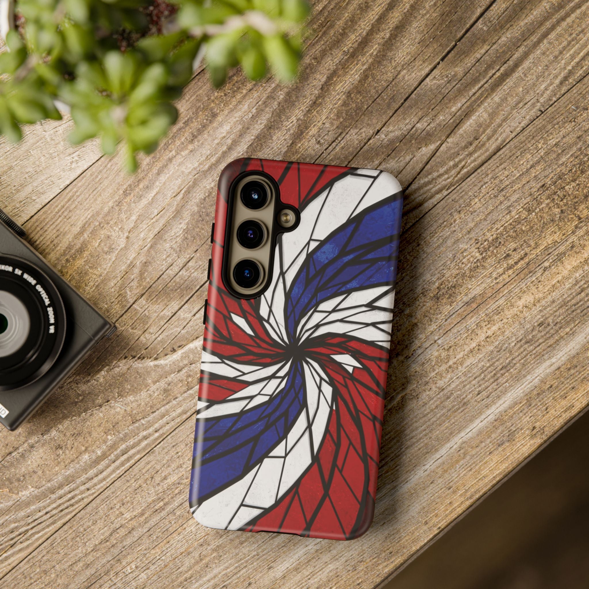 Patriotic Red White & Blue Phone Case – USA Flag Design, Independence Day Gift, Protective Cover for iPhone, Samsung, Pixel