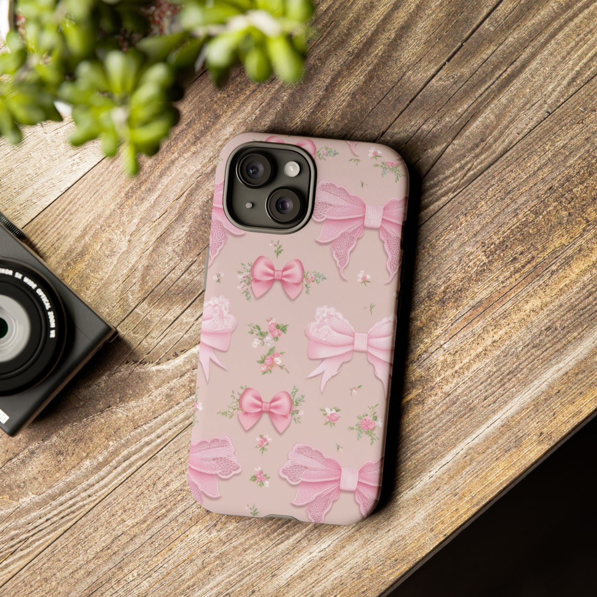 Luxury Pink Bow Phone Case – Cute & Protective Cover for iPhone & Samsung Gift for Her