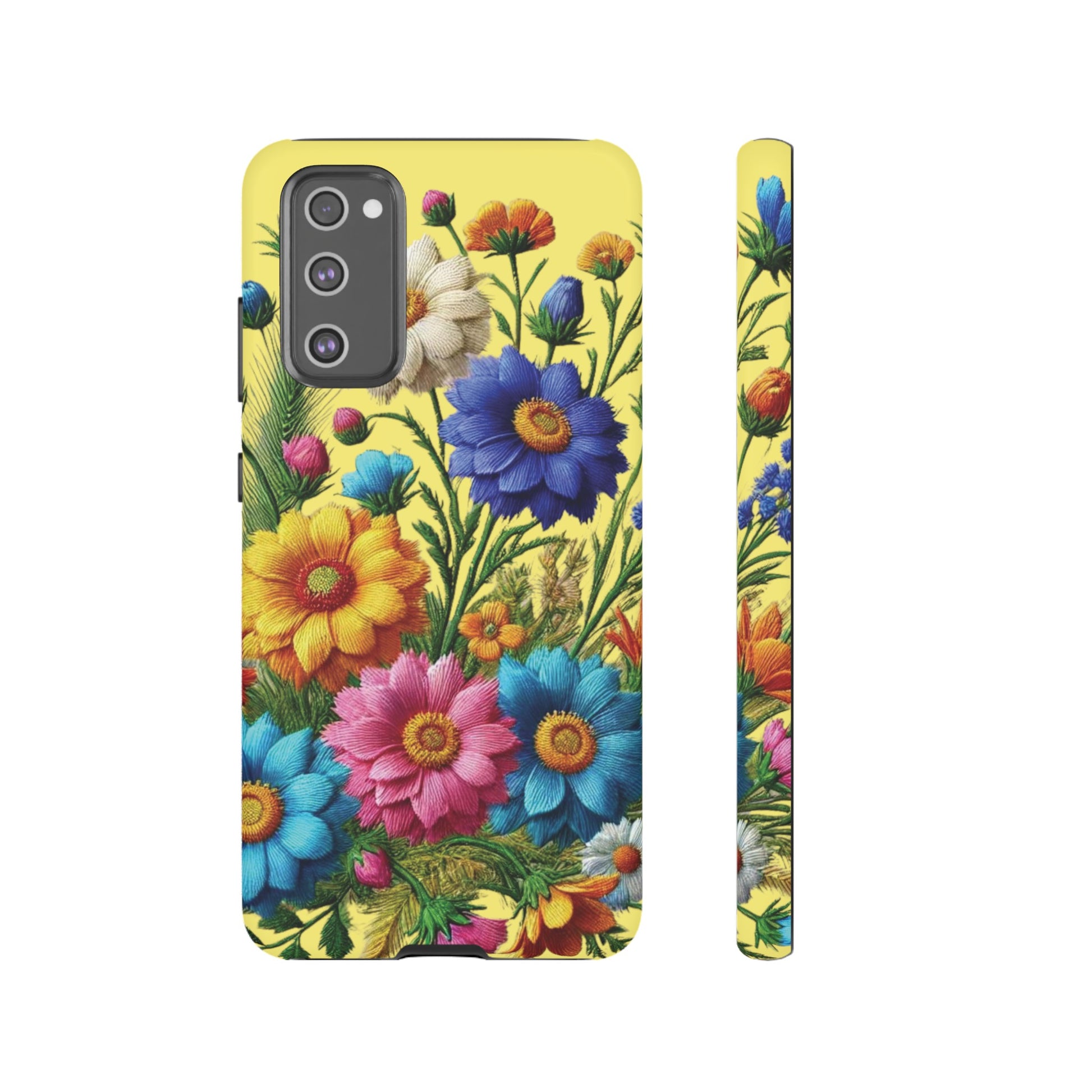 Phone Case Yellow Bright Floral Protective Phone Case Gift for Her Phone 15, Samsung iPhone Samsung  iPhone 15, Samsung iPhone Samsung Accessory Gift for Her