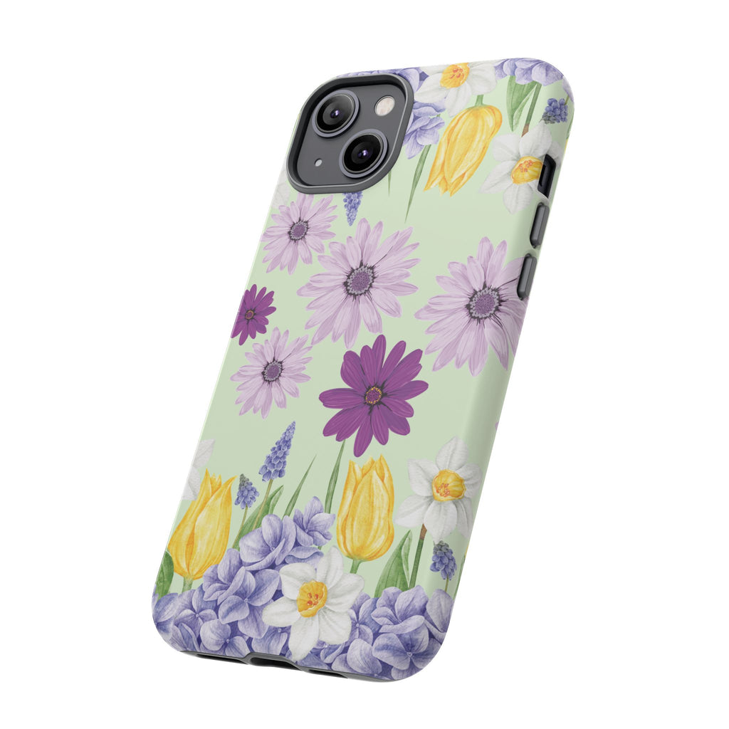 Lavender Yellow Flower Phone Case – Stylish Protective Cover for iPhone & Samsung, Botanical Design, Perfect Gift for Spring & Everyday Elegance