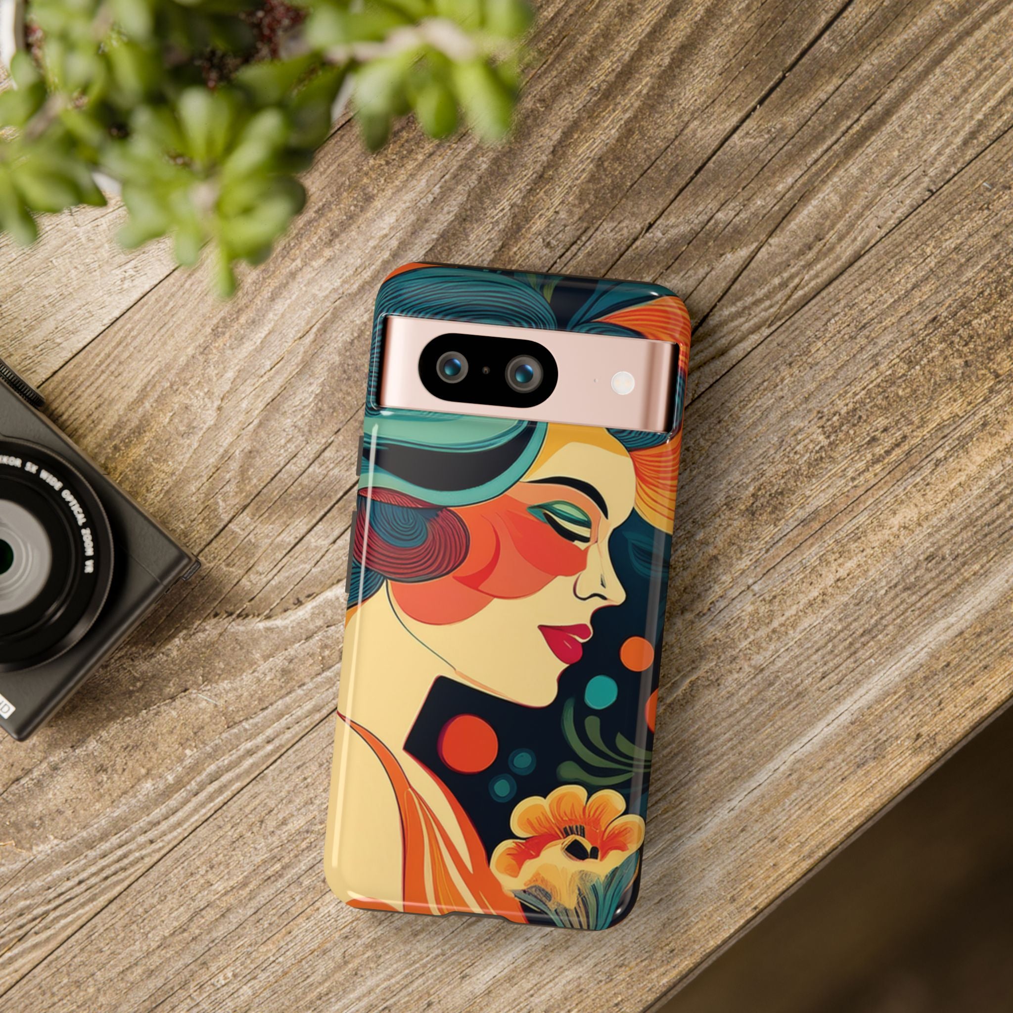 Coque de Téléphone Esthétique Années 50 Rétro Design d'Inspiration Vintage aux Couleurs Pastel Housse Style Mid-Century pour Modèles iPhone et Samsung Galaxy
