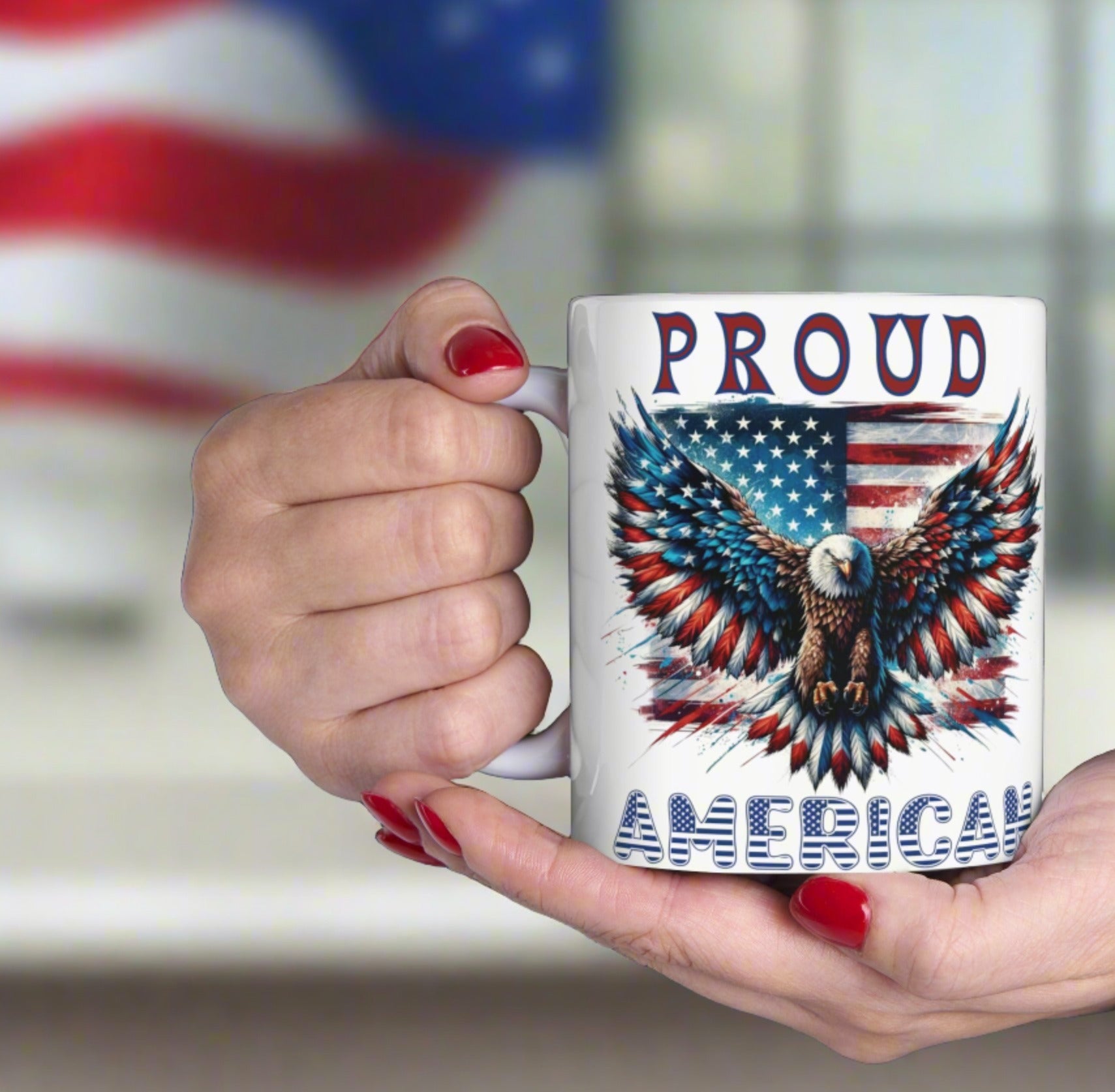 Patriotic American Flag and Eagle Coffee Mug Celebrate Freedom Perfect for Veterans, Patriots, and Proud Americans Ceramic Mug Coffee Ceramic Mugs Perfect for Your Morning Brew - MRSBYVALLE