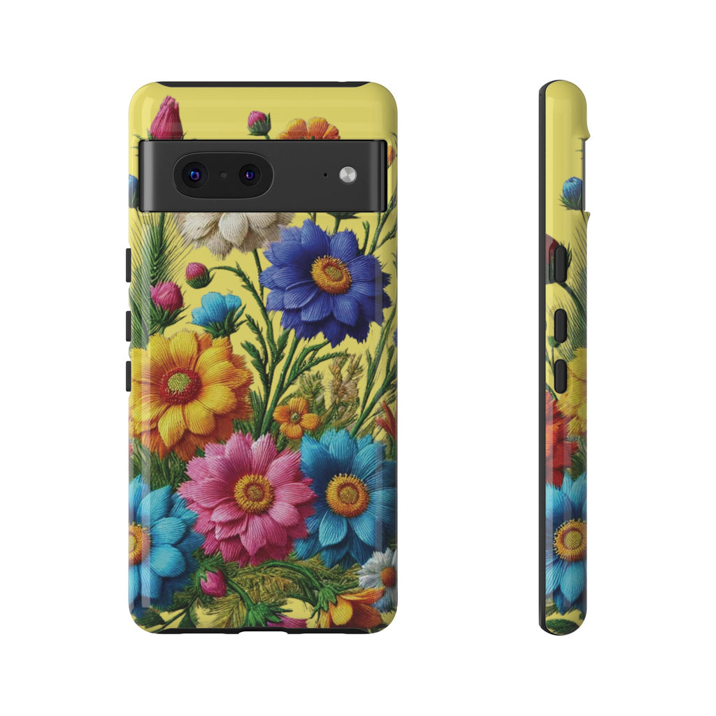 Phone Case Yellow Bright Floral Protective Phone Case Gift for Her Phone 15, Samsung iPhone Samsung  iPhone 15, Samsung iPhone Samsung Accessory Gift for Her