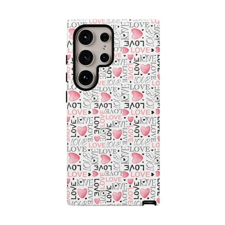 Cute Love Modern Watercolor Abstract Phone Case Compatible with iPhone, Samsung & More - Stylish, Durable Protection with Vibrant Artistic Design Perfect Gift for Her
