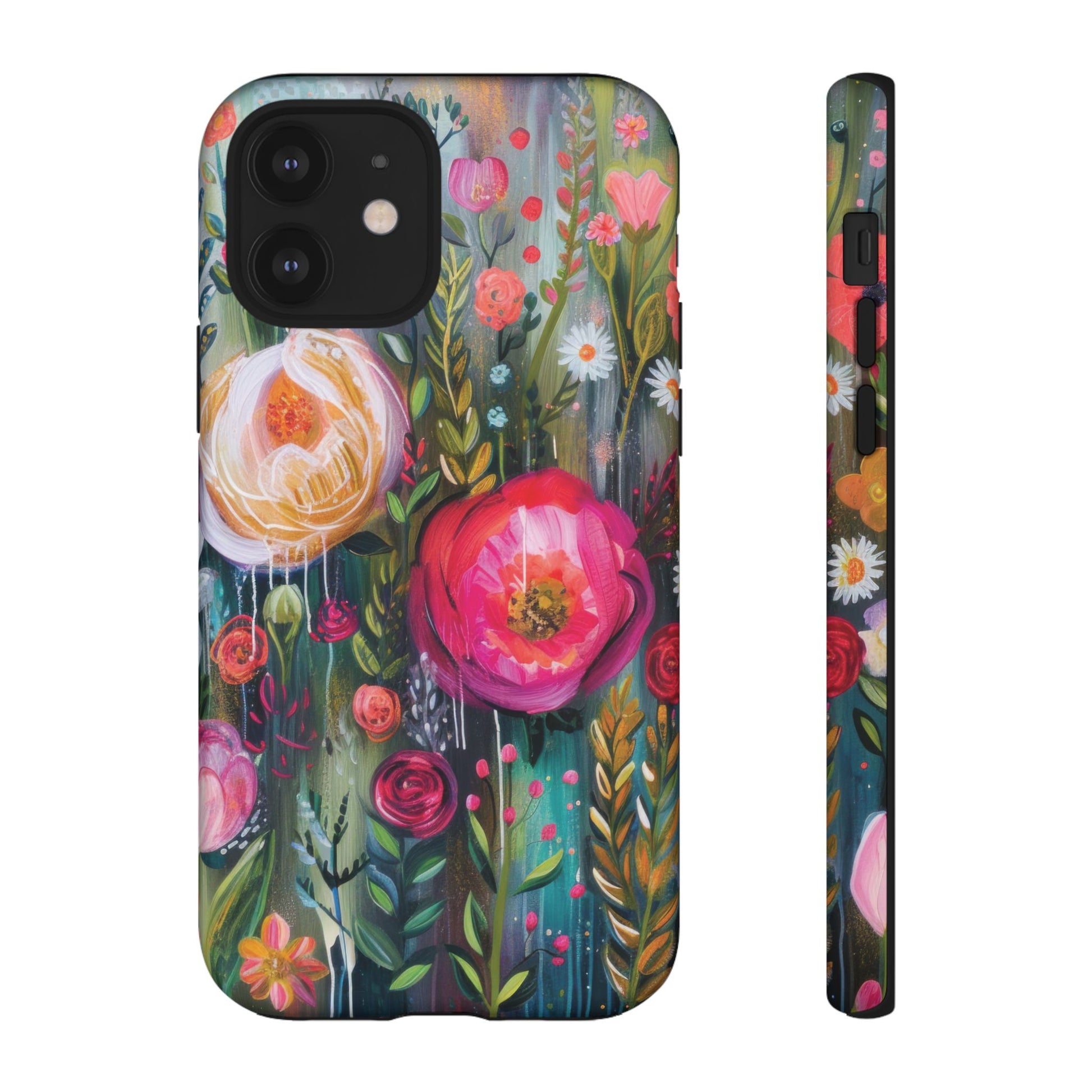 Watercolor Boho Floral Phone Case for iPhone 16 15 14 13 12  21 23 Samsung, and Pixel | Stylish Protective Cover Gift for Her Perfect for Floral Lover - MRSBYVALLE