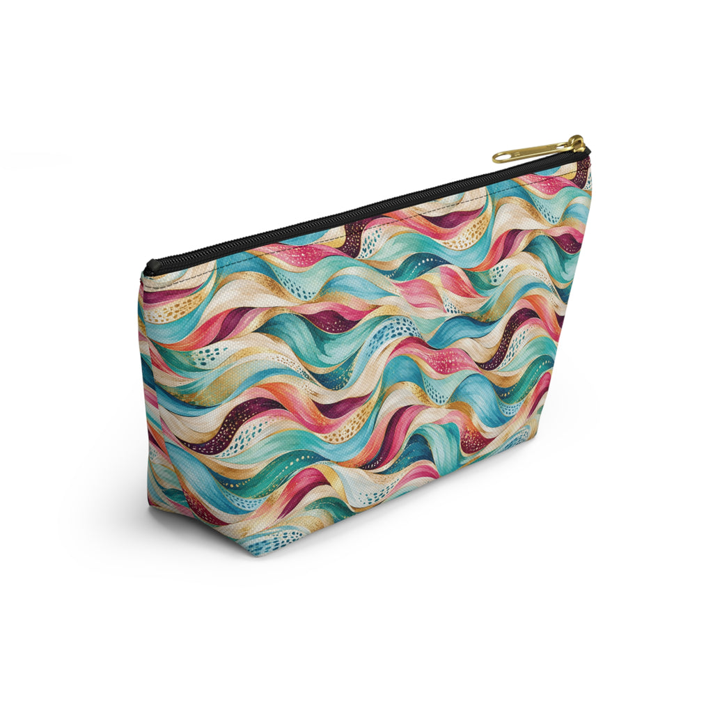 Wavy Rainbow Accessory Pouch – T-Bottom Cosmetic & Travel Organizer