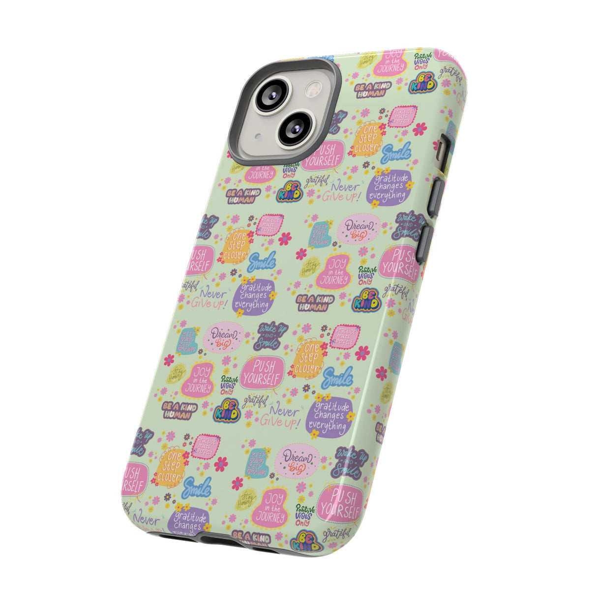 Good Vibes Only Protective Phone Case  Shockproof Slim Aesthetic Motivational Quote Cover, Positive Affirmation Gift for Mom, Teens & Besties | iPhone & Galaxy
