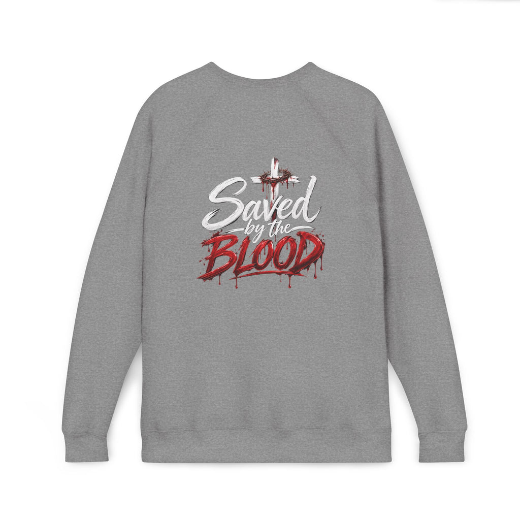 Saved by the Blood Sweatshirt — Christian Cross Faith Crewneck