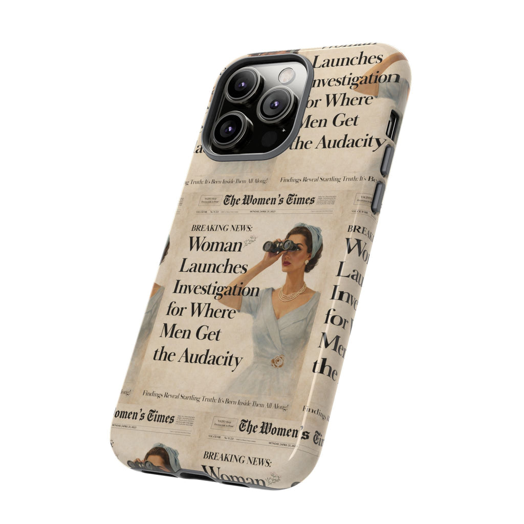 Funny Vintage Sarcastic Women Phone Case | Retro Sarcasm Text Design