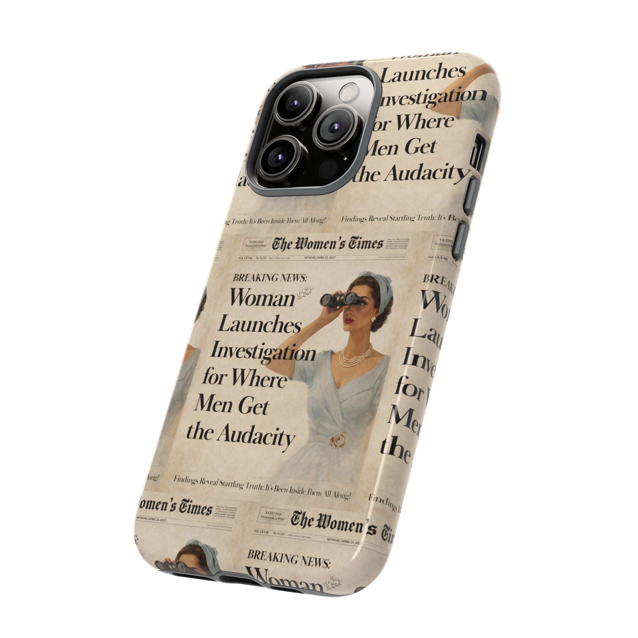 Funny Vintage Sarcastic Women Phone Case | Retro Sarcasm Text Design