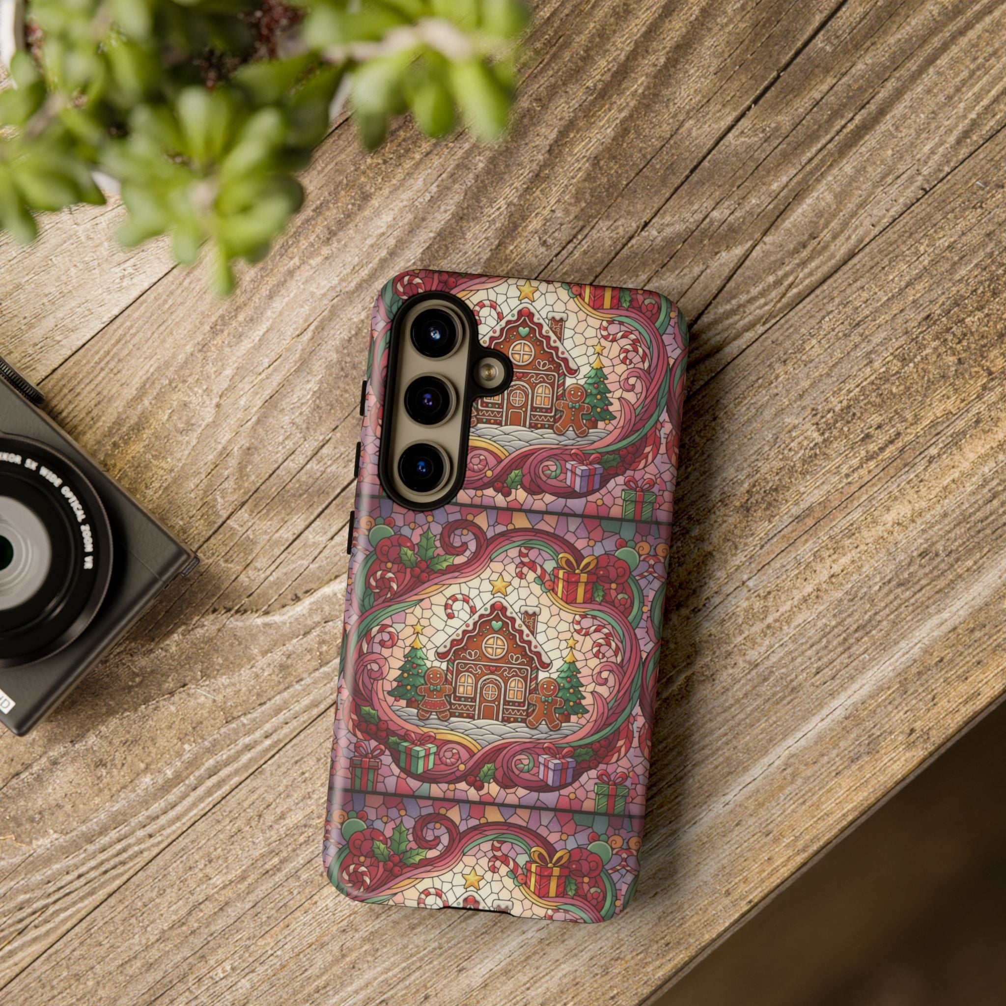 iPhone Case 17, 16  Gingerbread Stained Glass Tough Case Samsung perfect phone case