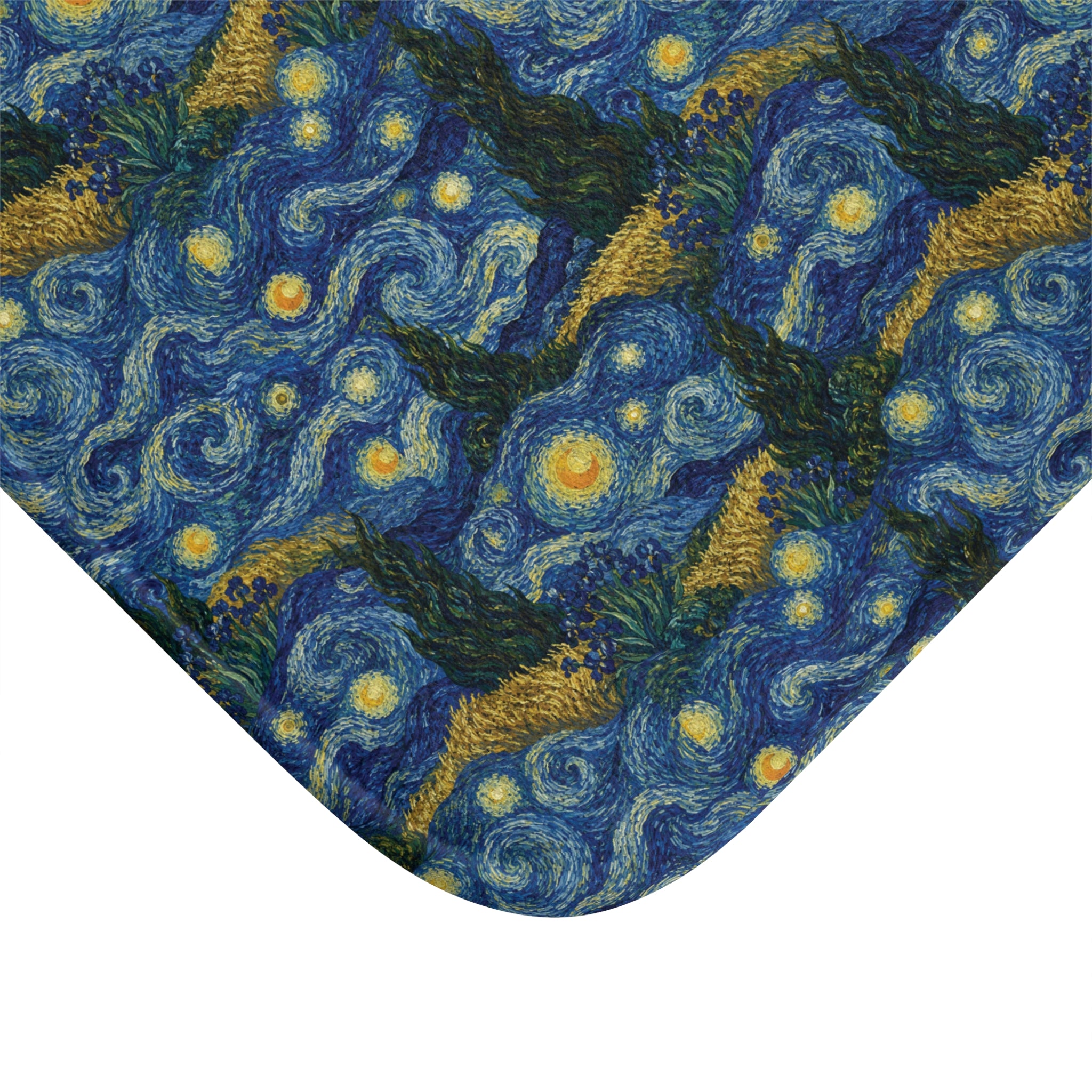 Van Gogh Illusion Bath Mat — Elegant Art Lover Floor Rug Office