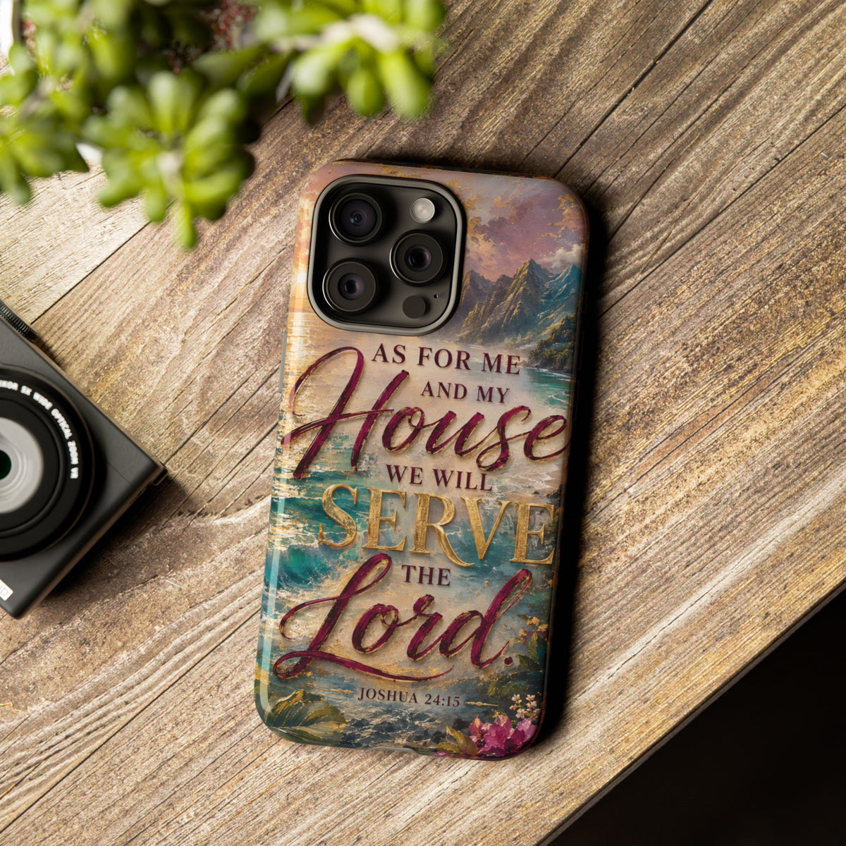 As For Me and My House Serve the Lord phone case | Bible verse Joshua 24:15