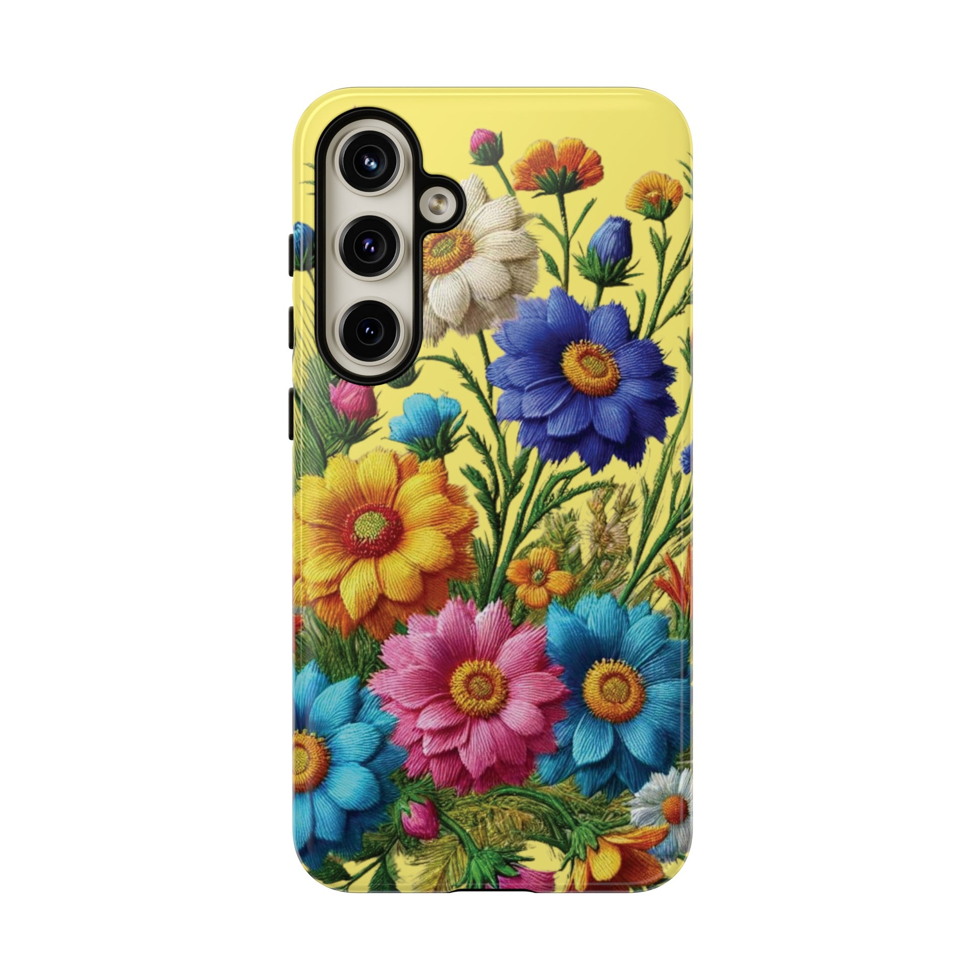 Phone Case Yellow Bright Floral Protective Phone Case Gift for Her Phone 15, Samsung iPhone Samsung  iPhone 15, Samsung iPhone Samsung Accessory Gift for Her