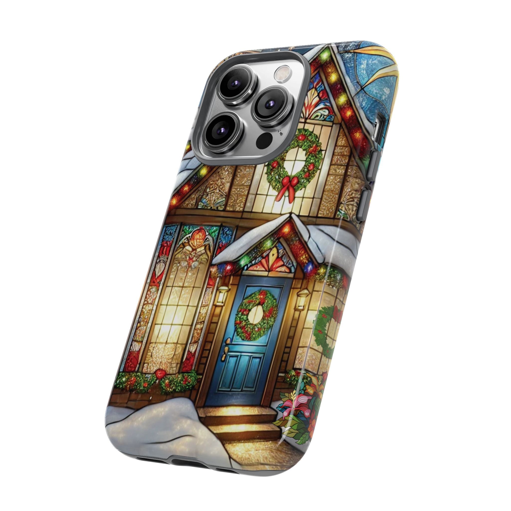 Phone Case - Stain Glass Christmas Unique Holiday Protection Gift for Her