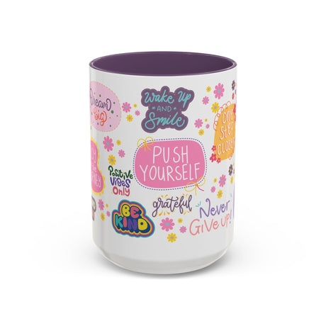 Good Vibes Only Coffee Mug 11 & 15 oz Ceramic Inspirational Cup, Positive Affirmation Gift for Mom, Teacher & Coworker | Morning Motivation Mother's Day, or Cozy Spring Mornings