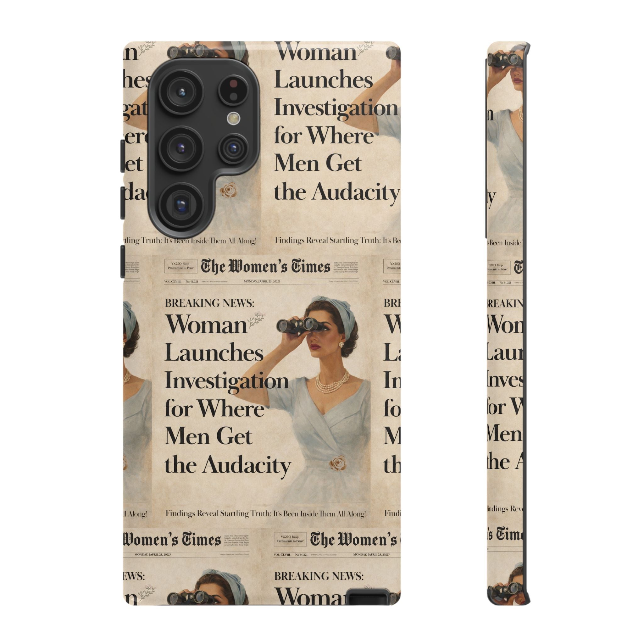 Funny Vintage Sarcastic Women Phone Case | Retro Sarcasm Text Design