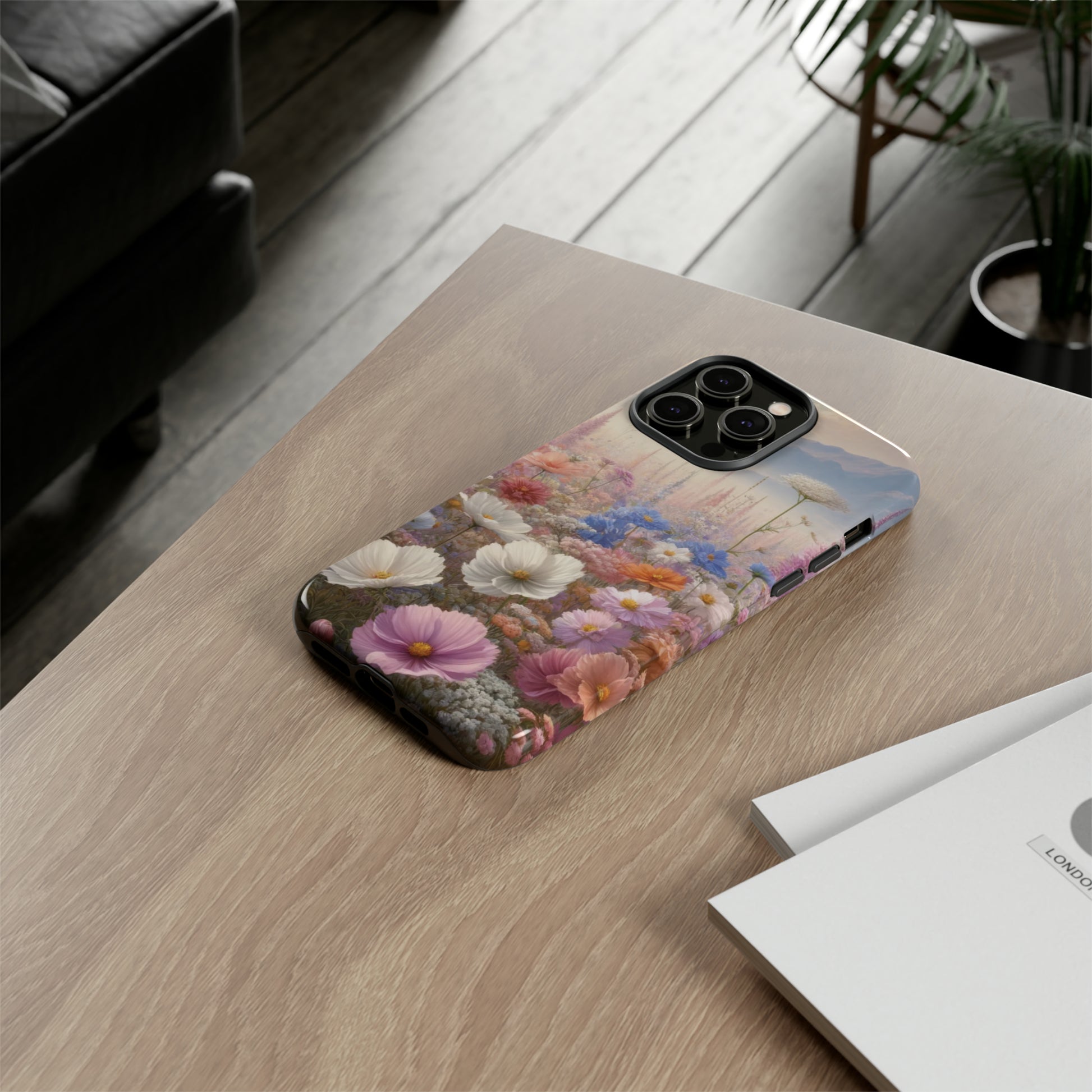 Phone Case Floral Boho Luxury Tough Case Floral Elegant Durable Stylish for Modern Devices iPhone 15, Samsung iPhone Samsung Accessory Gift for Her.