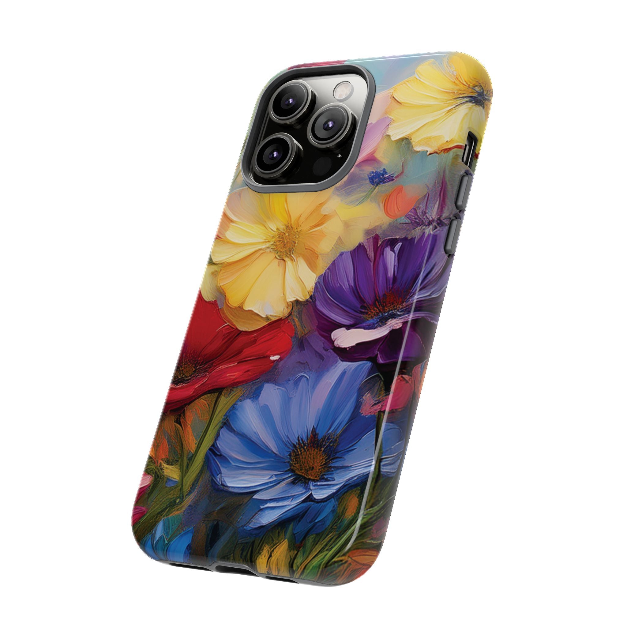 Bold Wildflower Phone Case Bright Hand-Painted Floral Art Vibrant Botanical Design for iPhone & Samsung | Trendy Nature Lover Gift Phone  Galaxy