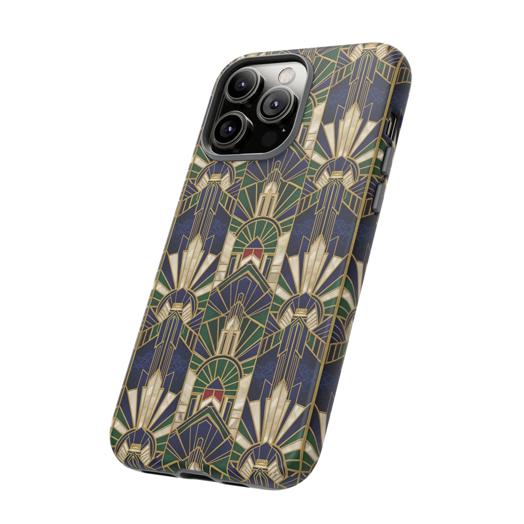Navy & Gold Art Deco Phone Case — Imperial Art Deco Tough Case