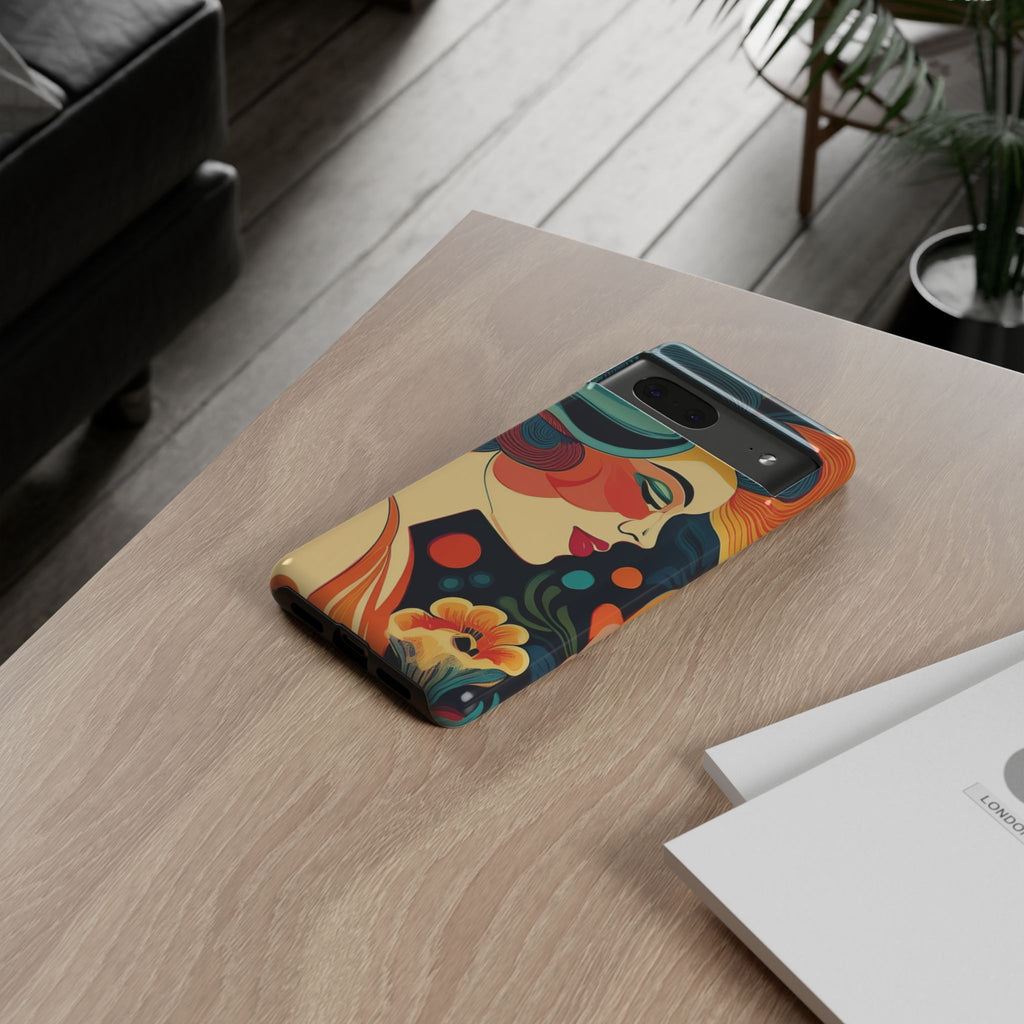Coque de Téléphone Esthétique Années 50 Rétro Design d'Inspiration Vintage aux Couleurs Pastel Housse Style Mid-Century pour Modèles iPhone et Samsung Galaxy