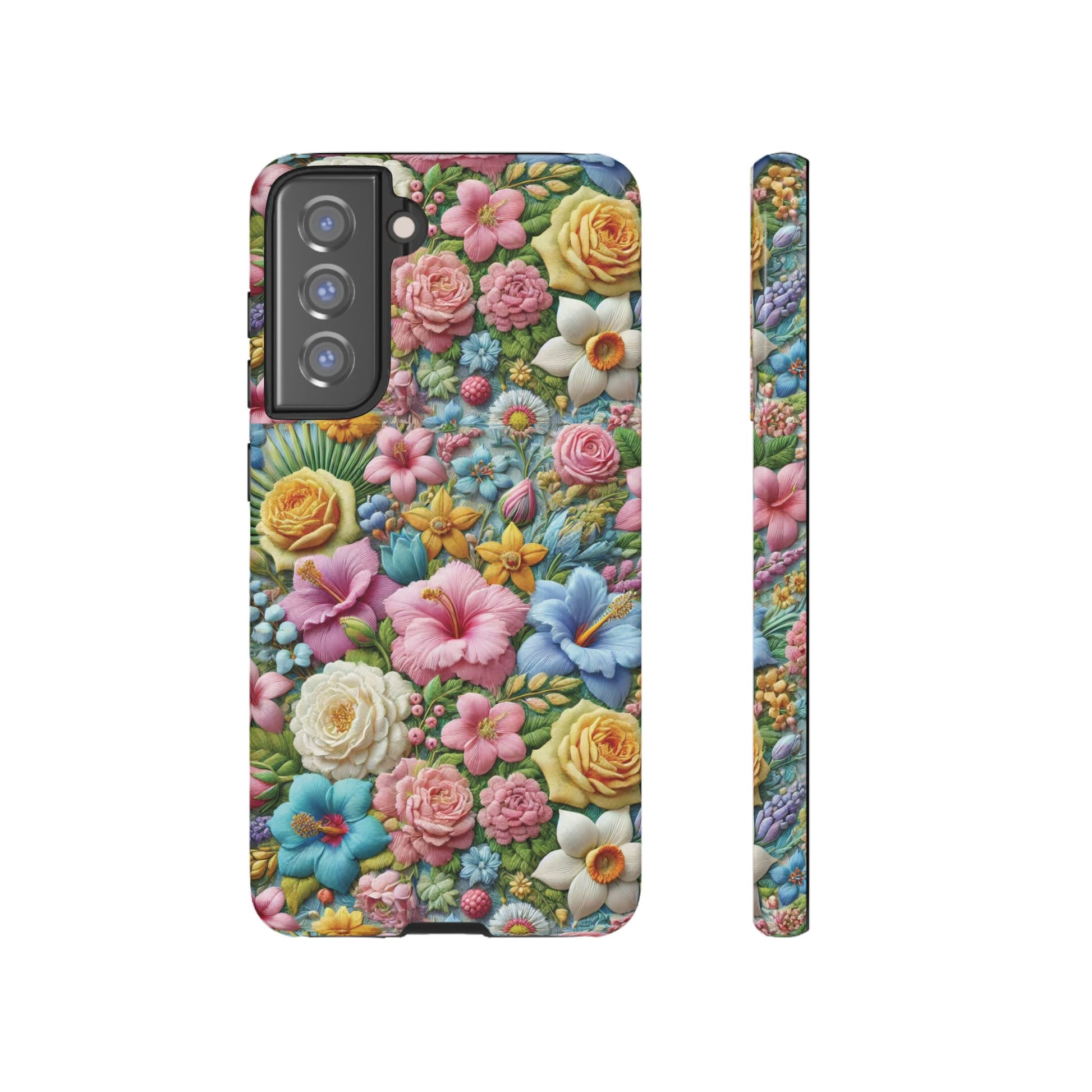 Elegant Pastel Flower Phone Case – Beautiful Floral Design, Durable Protection for Your Device, Stylish and Lightweight, Perfect Gift for Flower Lovers