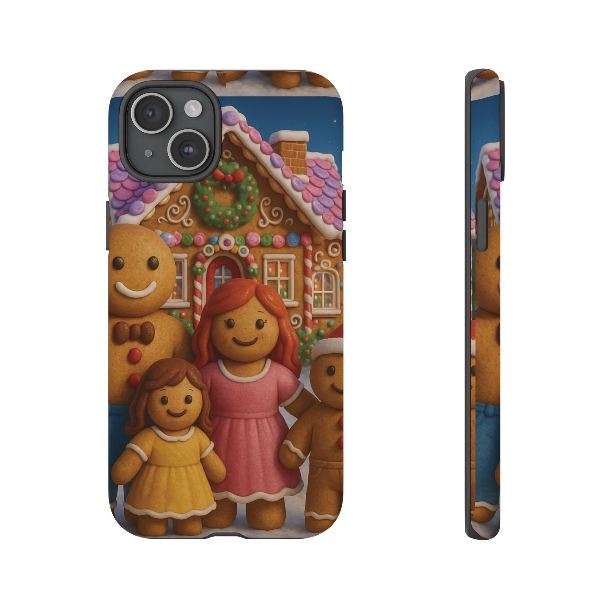 Gingerbread Family Aesthetic Phone Case Vintage-Inspired Design with Christmas theme  Style Cover for iPhone & Samsung Models Galaxy