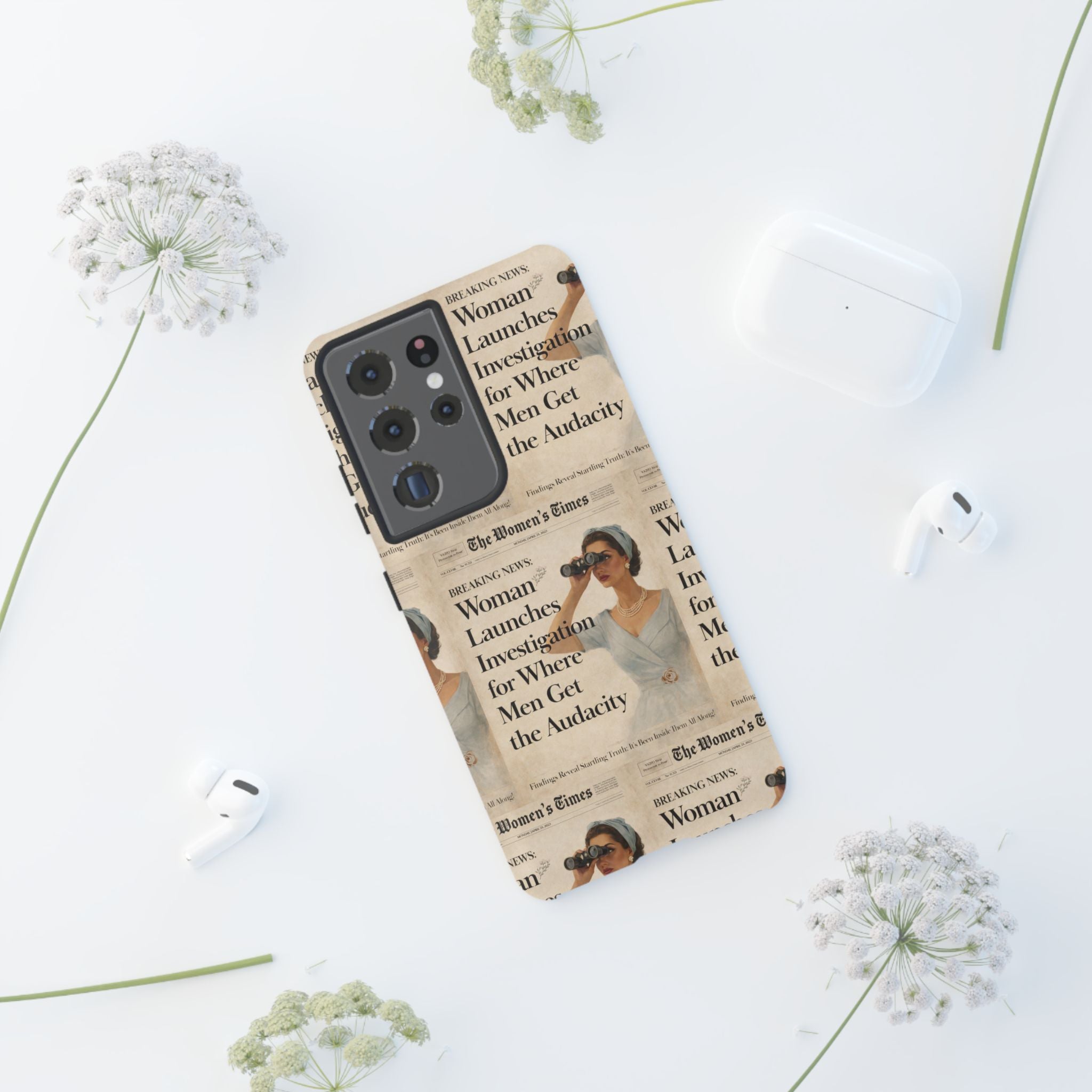 Funny Vintage Sarcastic Women Phone Case | Retro Sarcasm Text Design