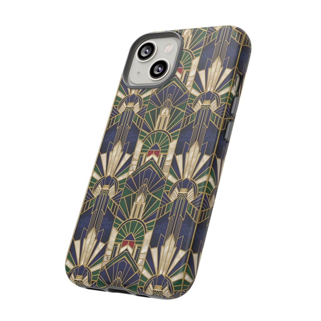 Navy & Gold Art Deco Phone Case — Imperial Art Deco Tough Case