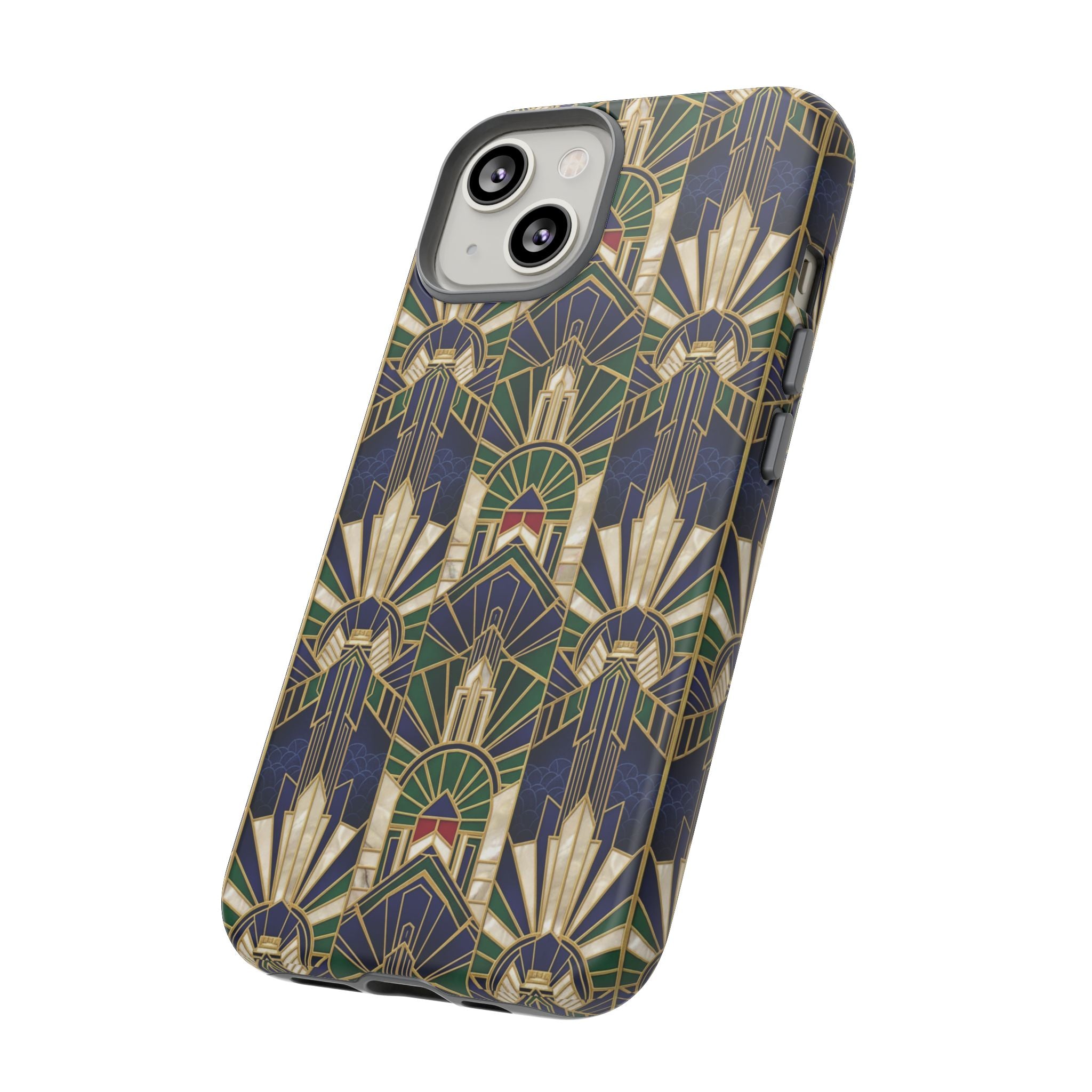 Navy & Gold Art Deco Phone Case — Imperial Art Deco Tough Case