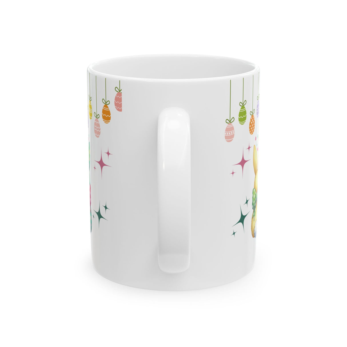 Cute Bunny Bows Mug Adorable Easter Rabbit Design, Available in 11oz & 15oz, Spring Coffee Cup, Bunny Lover Gift, Fun and Cheerful Hot Beverage Mug