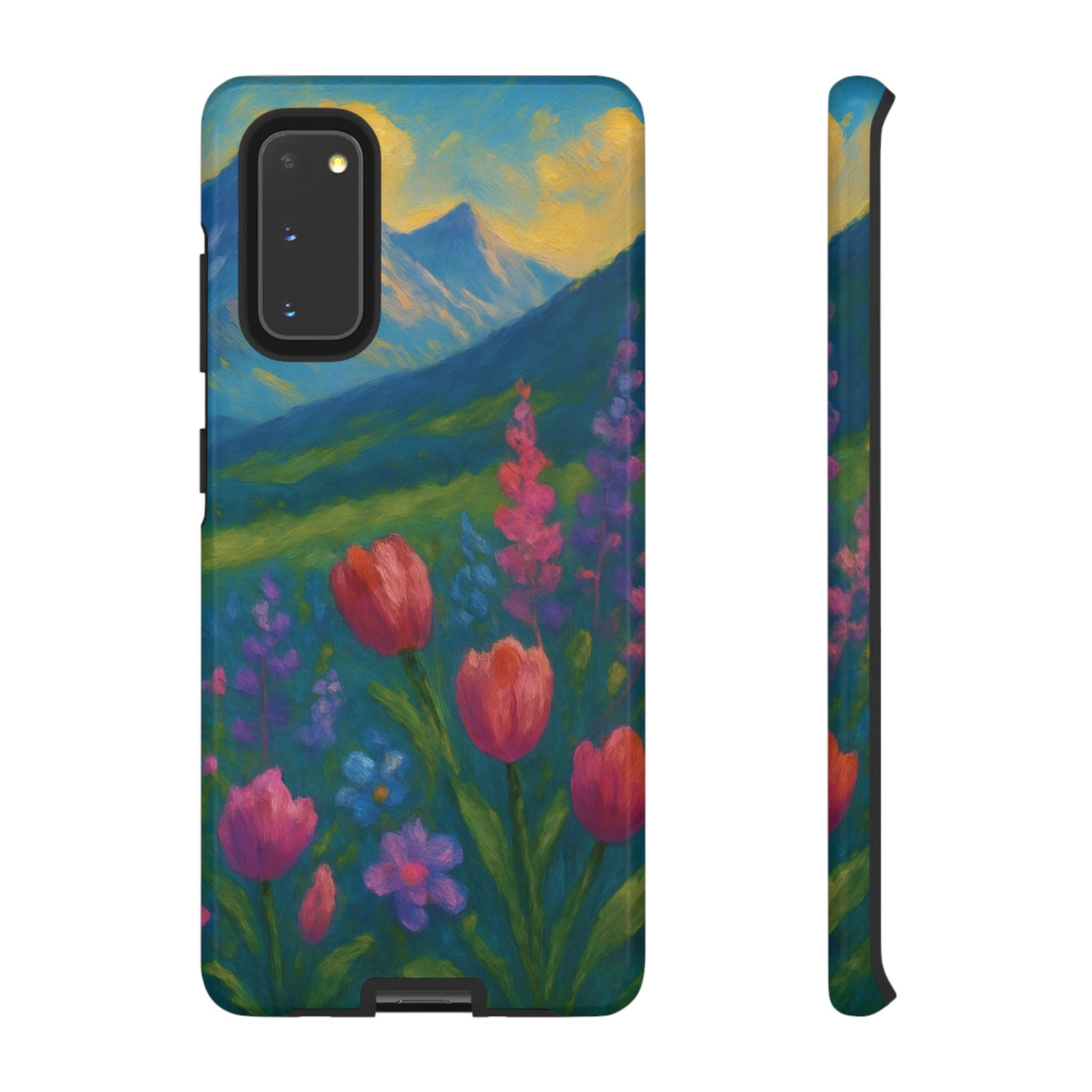 Mountains Wildflowers Phone Case | Vibrant Botanical Floral Design | Nature-Inspired Protective Cover for iPhone & Samsung | Trendy Aesthetic Gift Idea