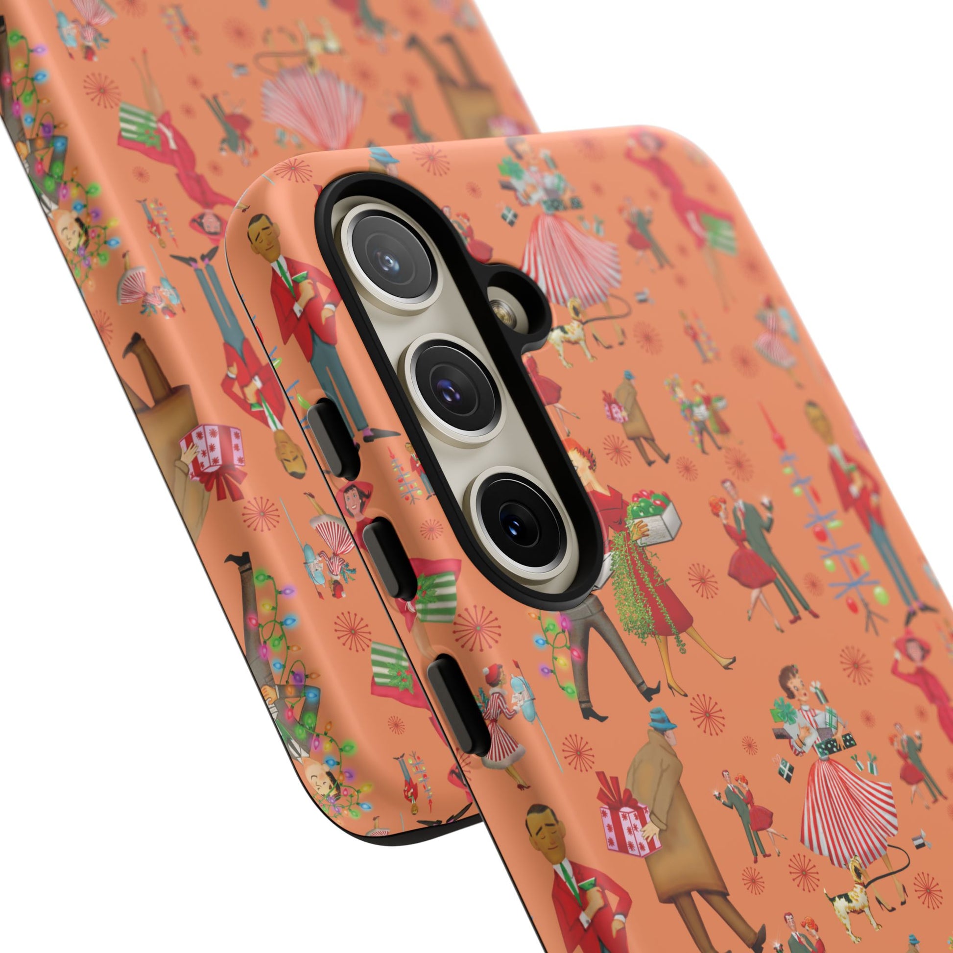 Retro Christmas 50s Phone Case Unique Holiday Protection for Your Device | Stylish & Durable Cover Gift for Her Phone 17, 16, 15, Samsung iPhone Accessory Gift for Her