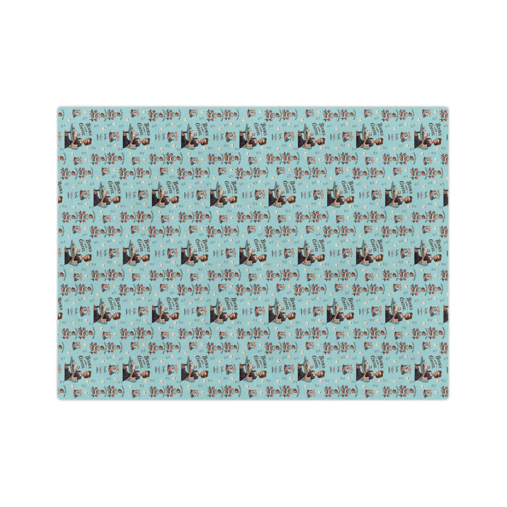 Books and Coffee Retro 50s Minky Blanket Throw Ultra-Soft Minky Blanket Cozy Comfort Blanket Elegant Home Decor Plush Microfiber for Maximum Comfort Blanket, Perfect for Snuggling Decor, Cozy All-Season Warmth, Housewarming Gift Throw - MRSBYVALLE