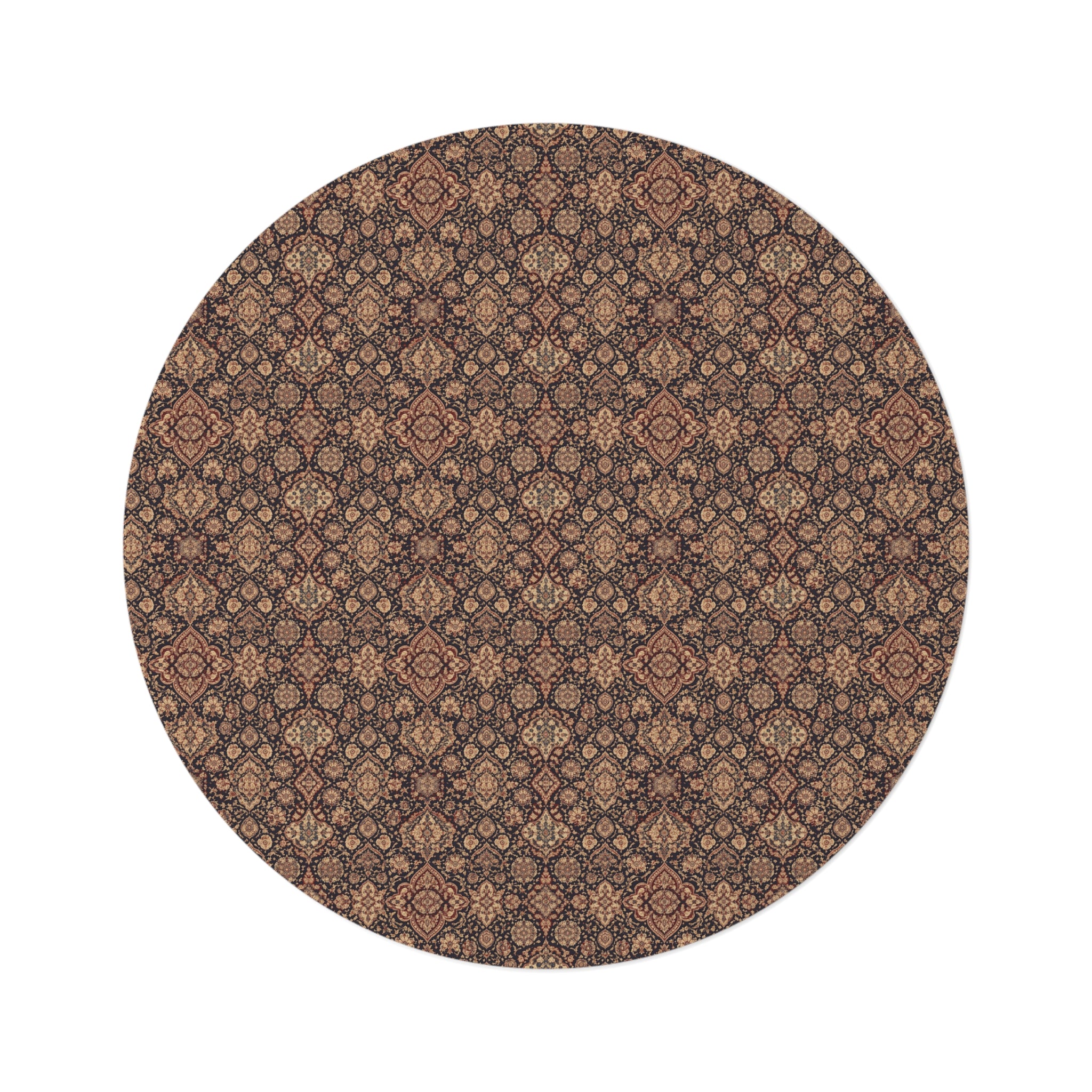 Vintage Turkish Round Rug 60x60 | Boho Area Rug