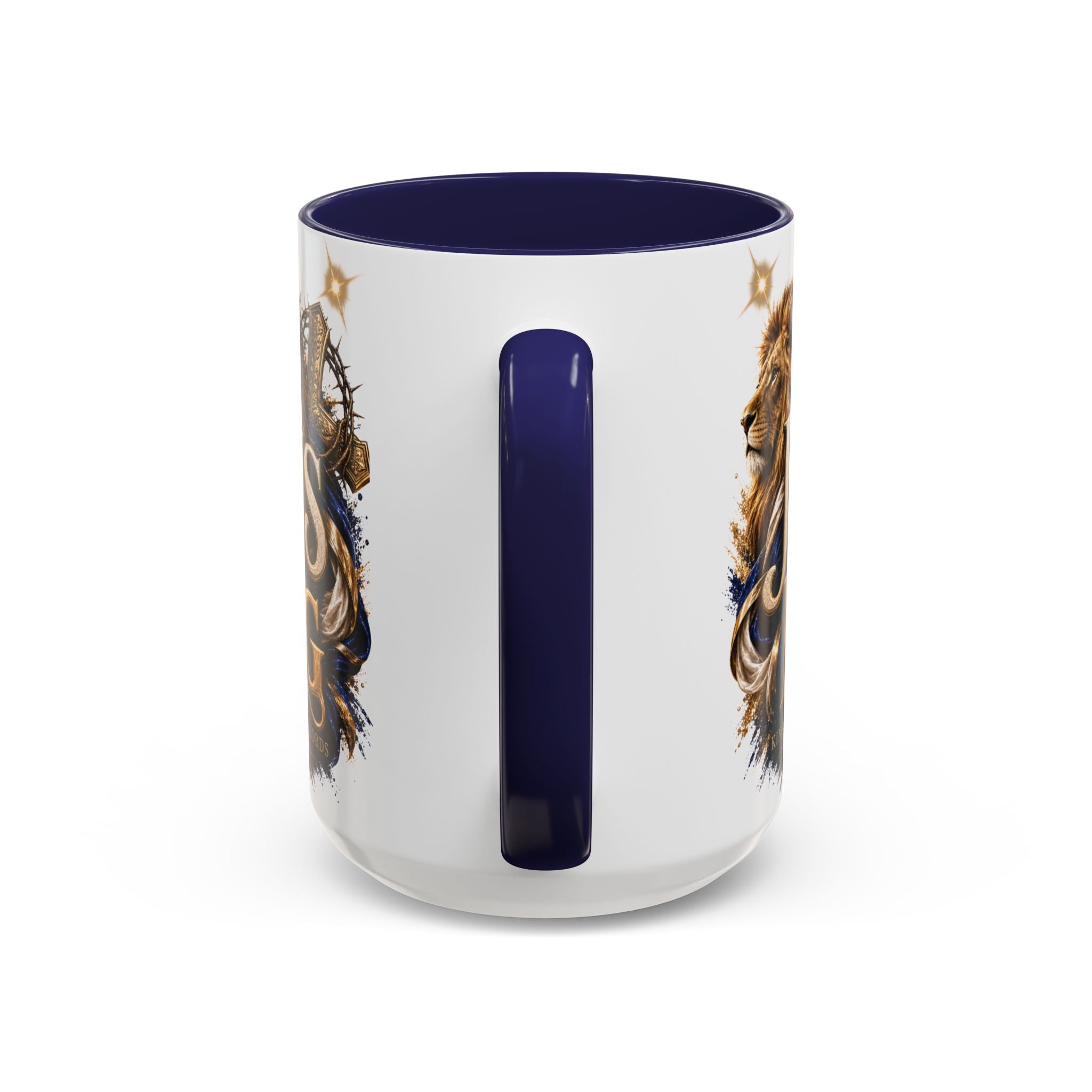 Jesus Is King Coffee Mug Christian Faith Accent Mug (11/15oz) Gift for Dad Mom