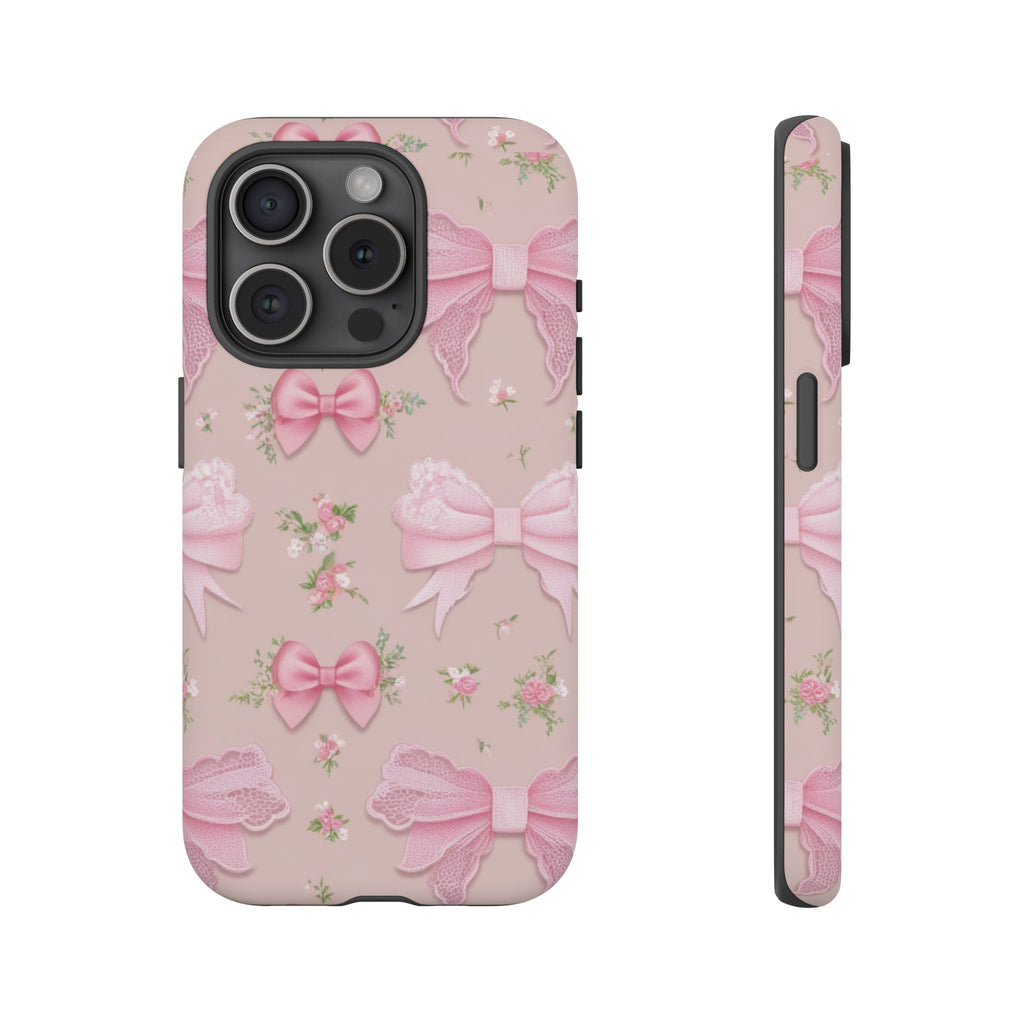 Luxury Pink Bow Phone Case – Cute & Protective Cover for iPhone & Samsung Gift for Her